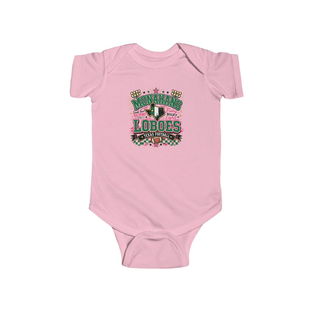 Infant Green and Pink Loboes Bodysuit