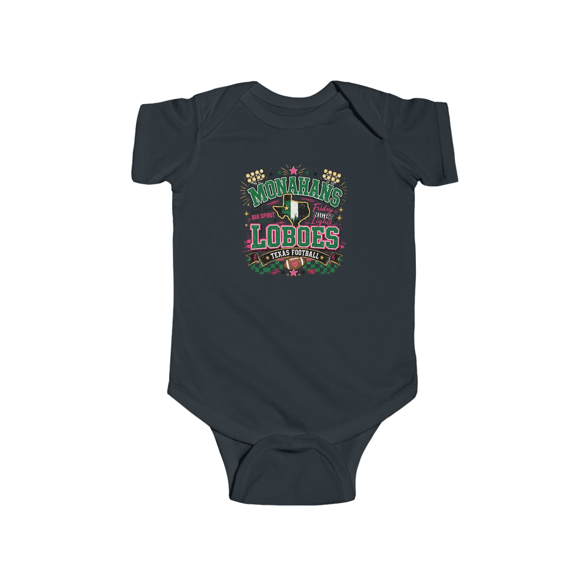 Infant Green and Pink Loboes Bodysuit