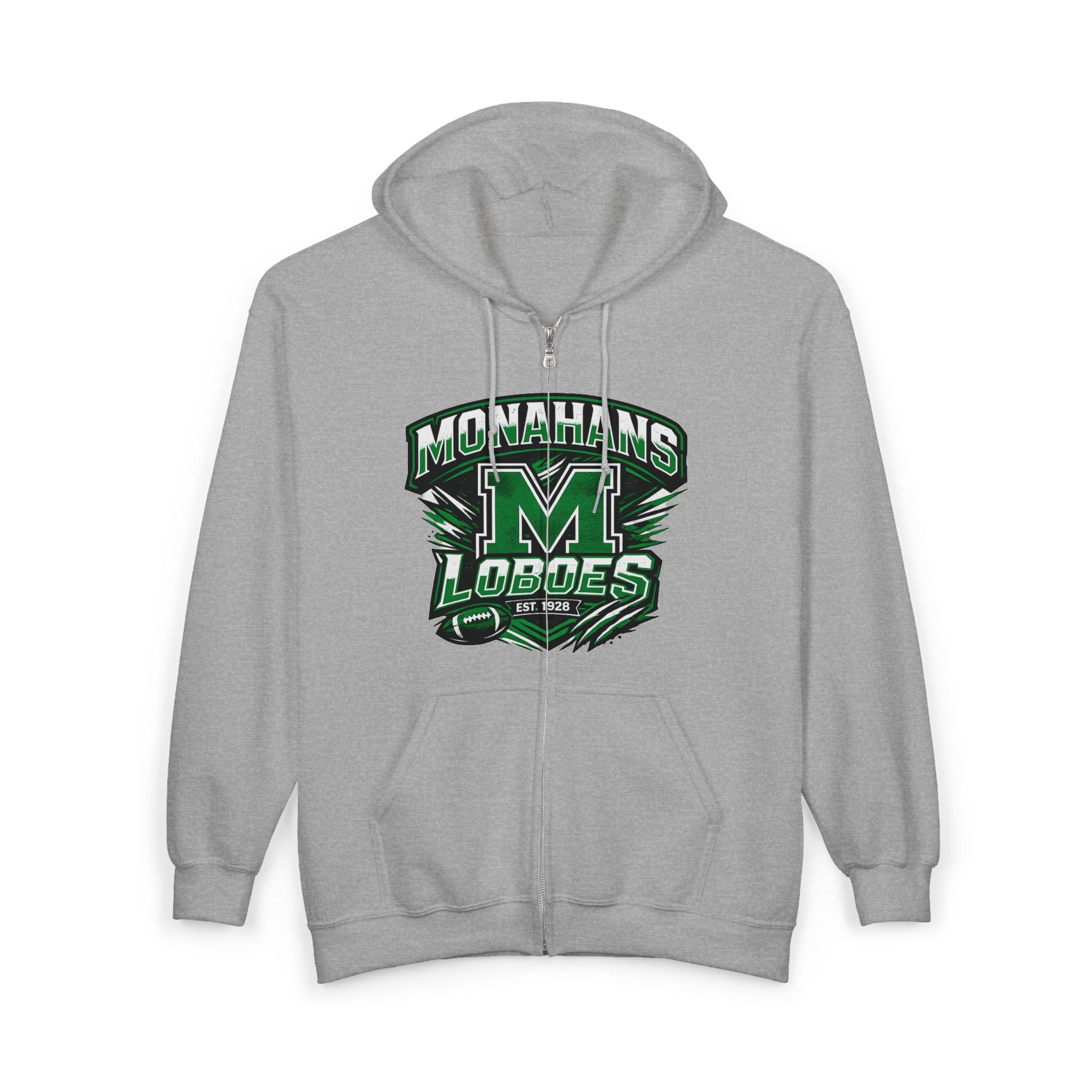 Monahans Loboes M Logo Full-Zip Hoodie