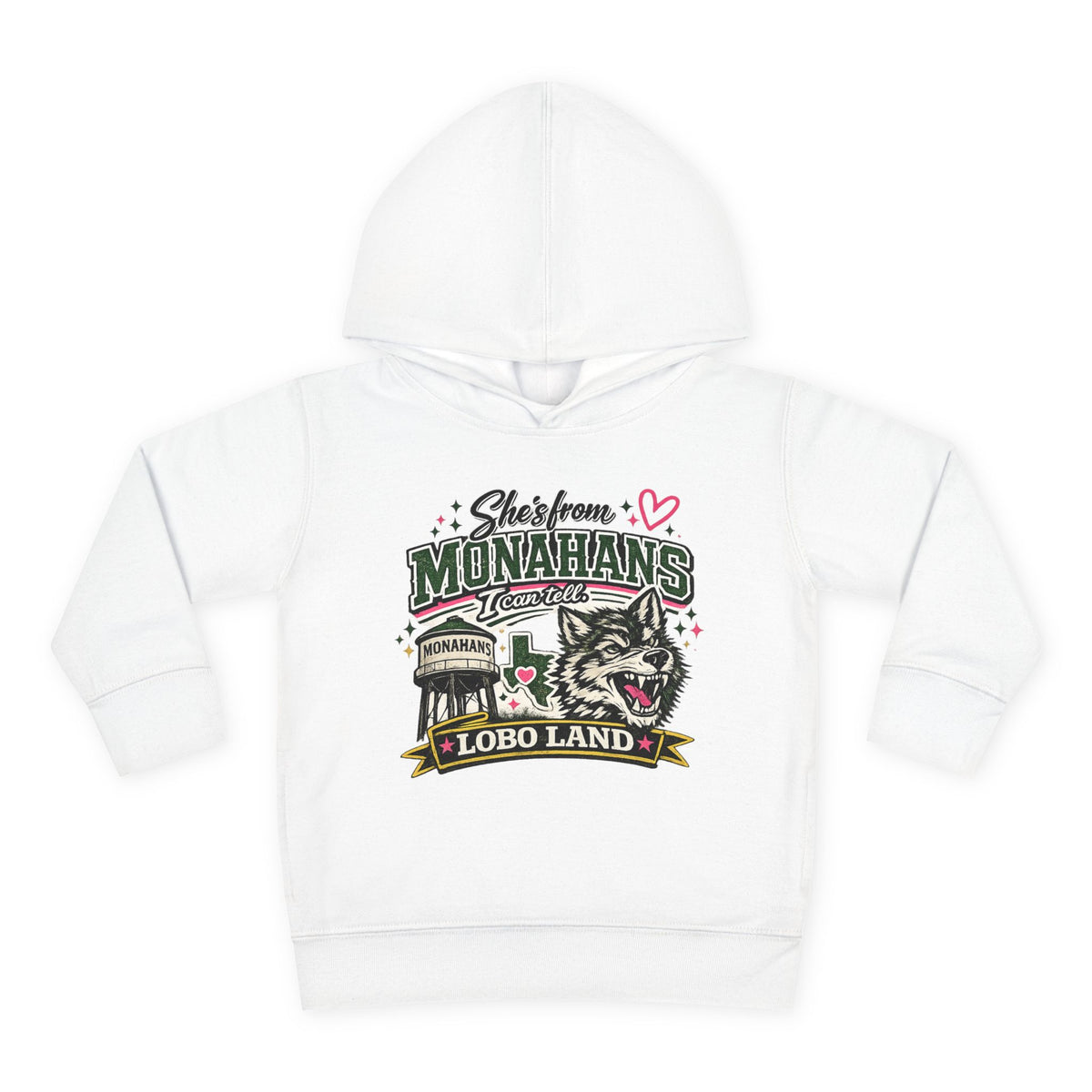 Vintage Worn Toddler Hoodie  Monahans Lobo Land