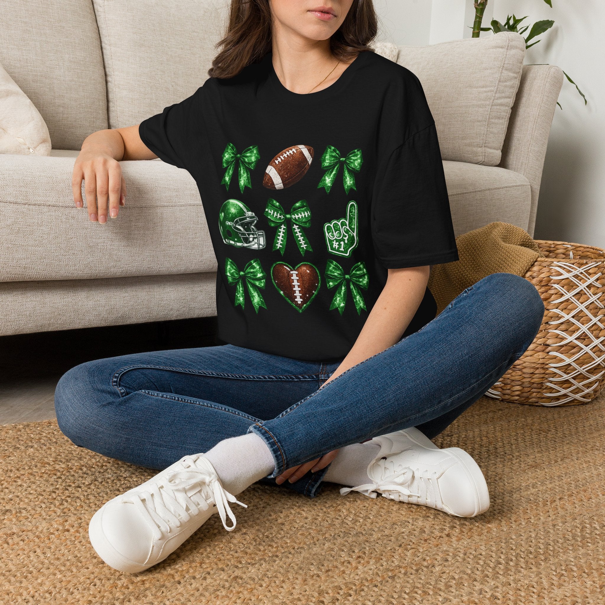 Football Cheer Bow T-Shirt