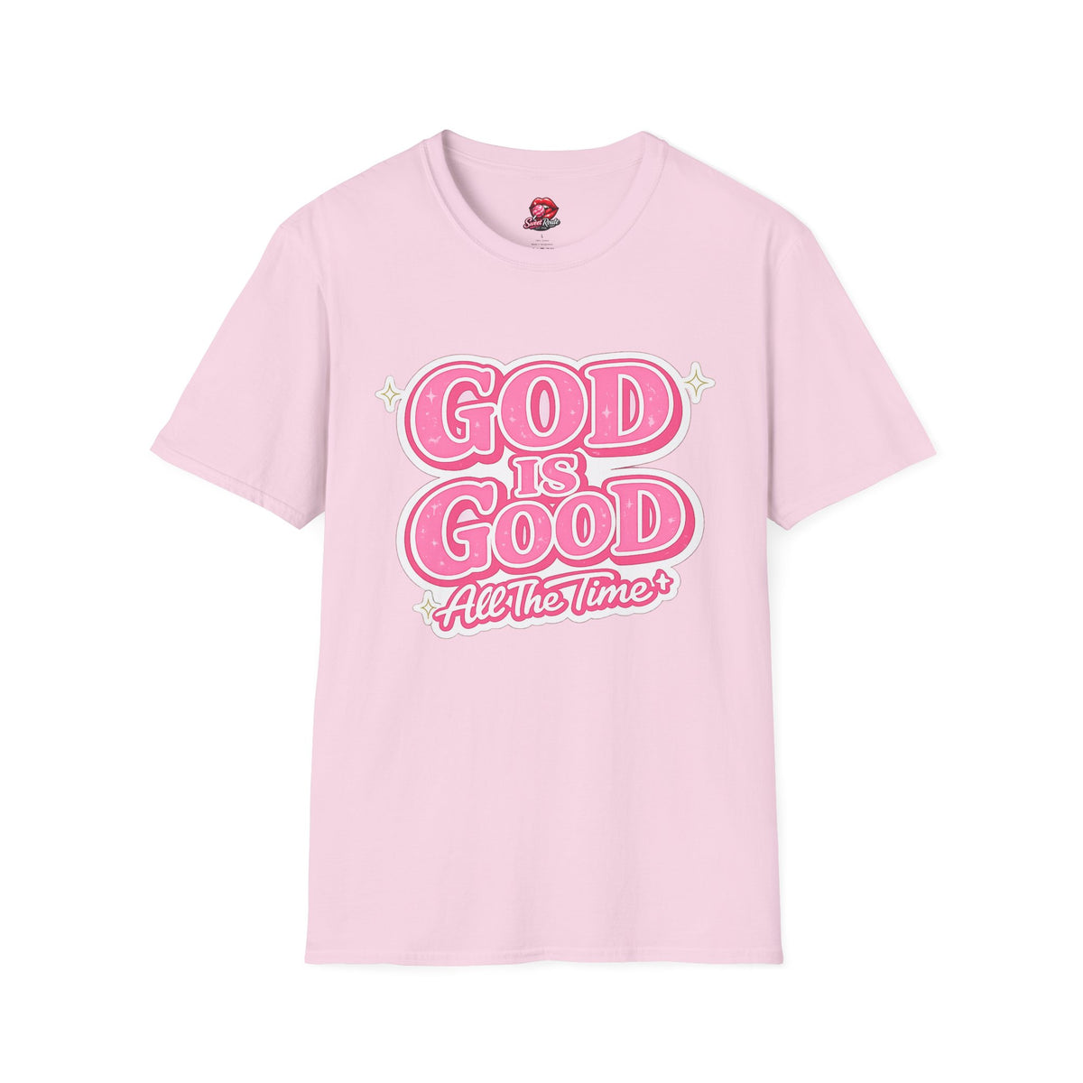God Is Good pink retro script T-Shirt