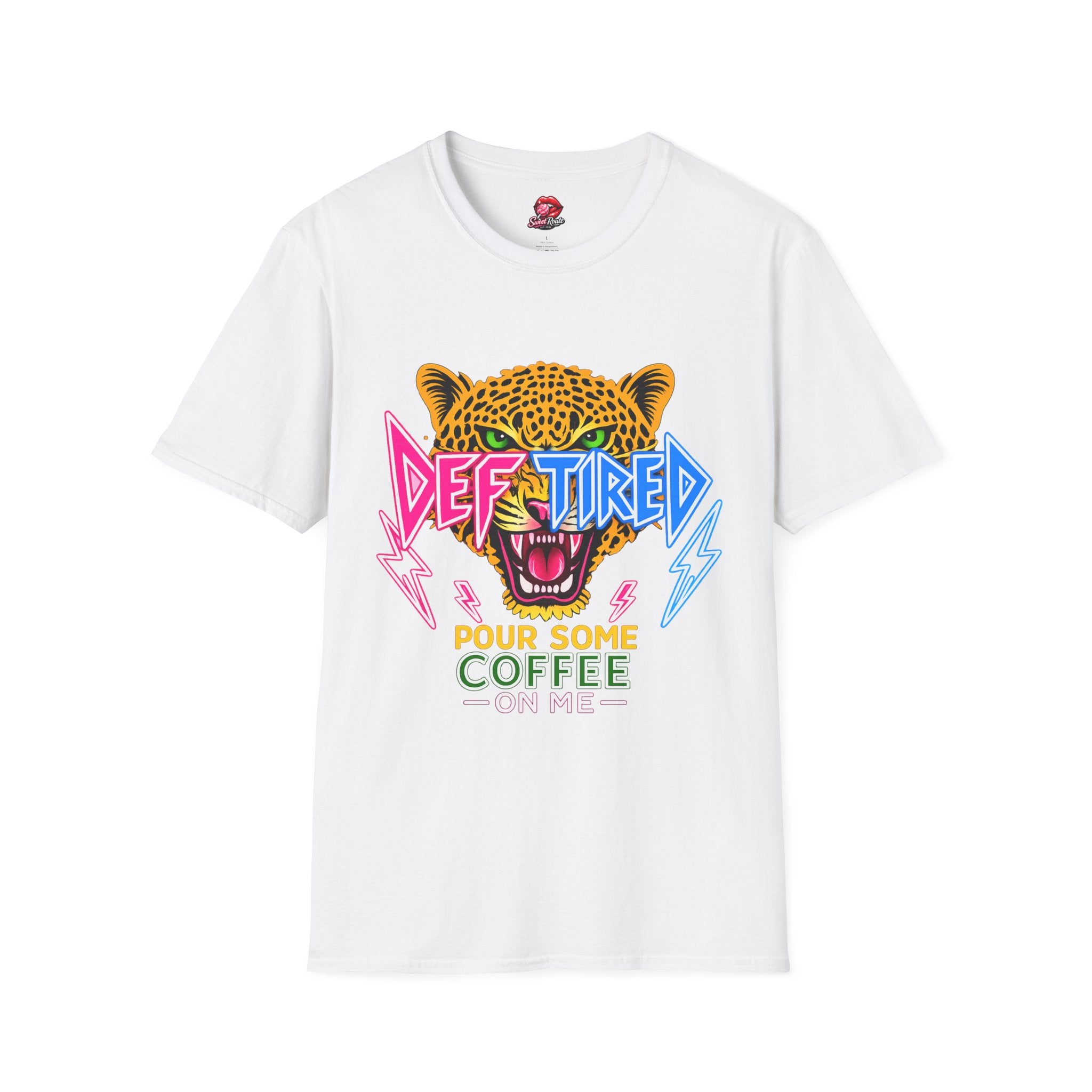 Def-Tired Leopard graphic tee
