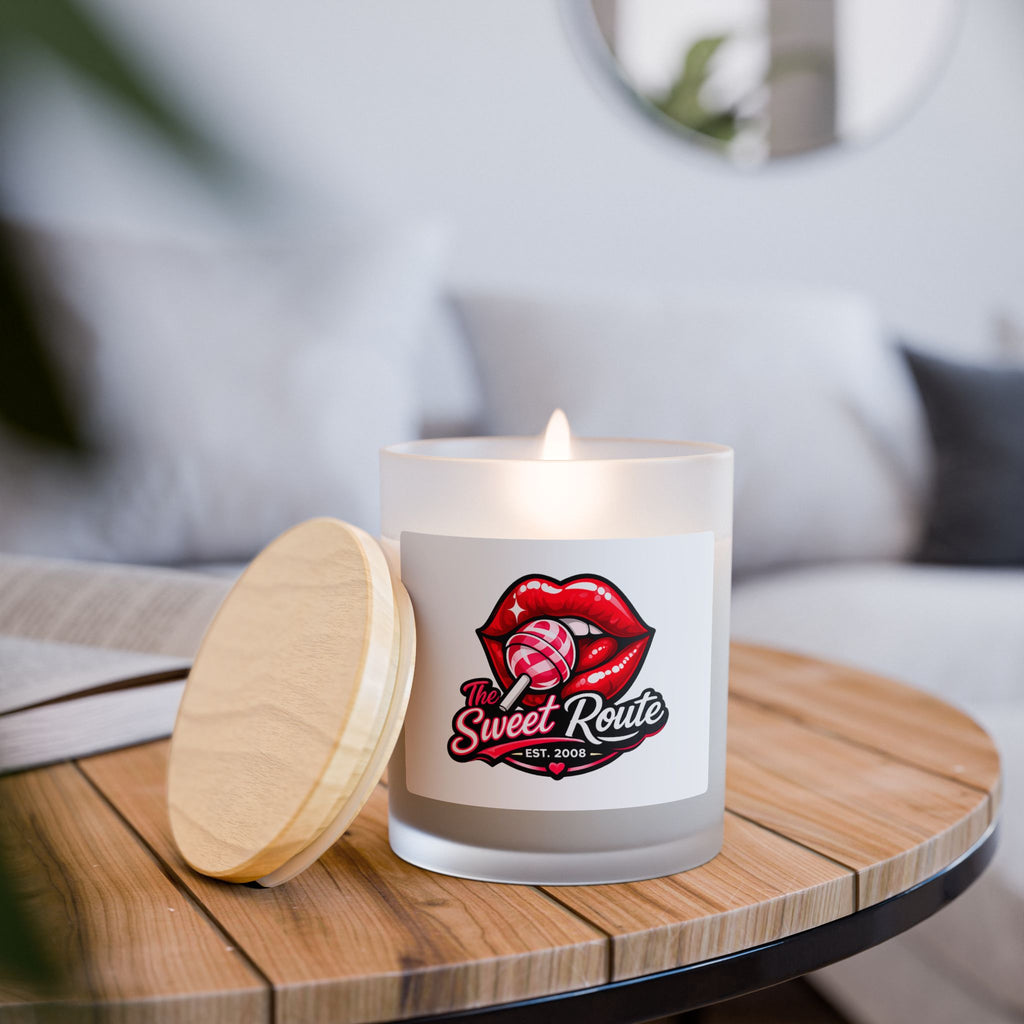 Classic Sweet Route Frosted Glass Candle, 11oz