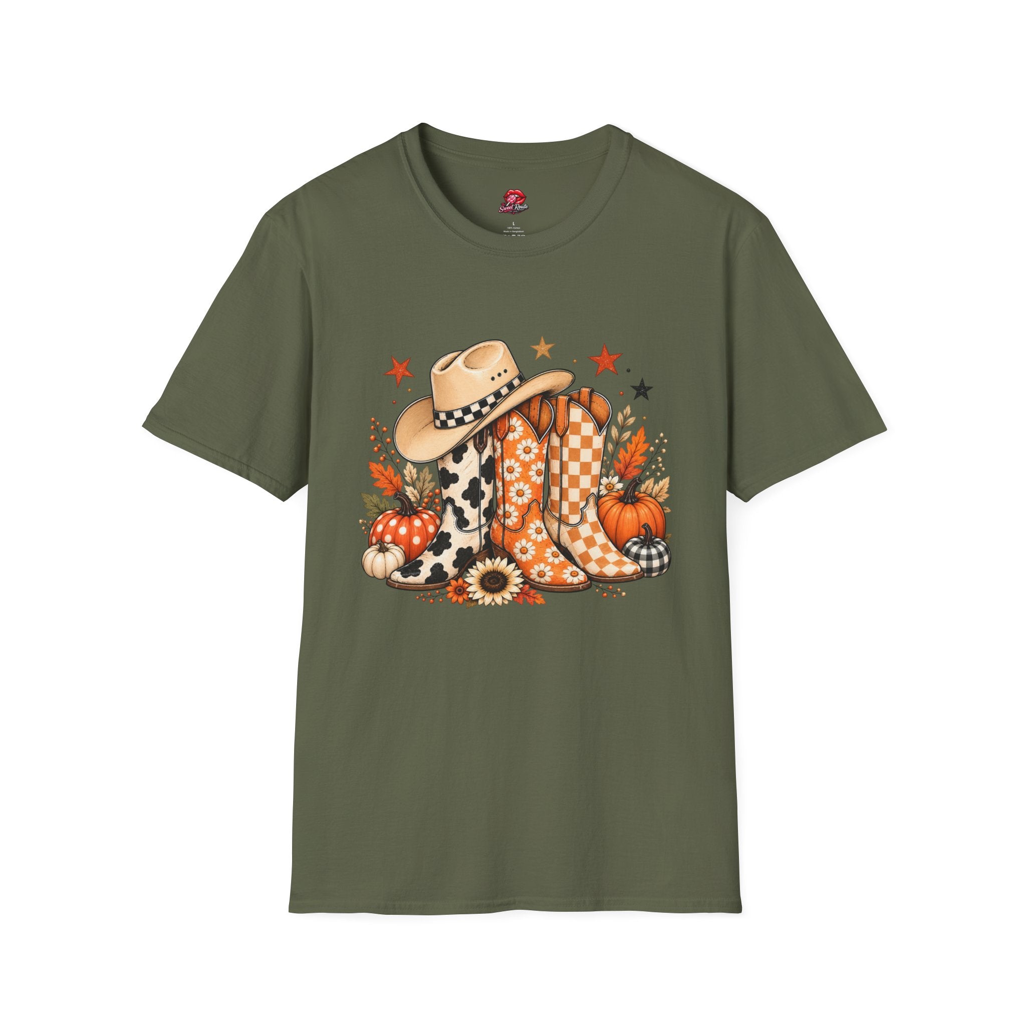 Cowgirl Boots & Cowboy Fall Hat T‑Shirt