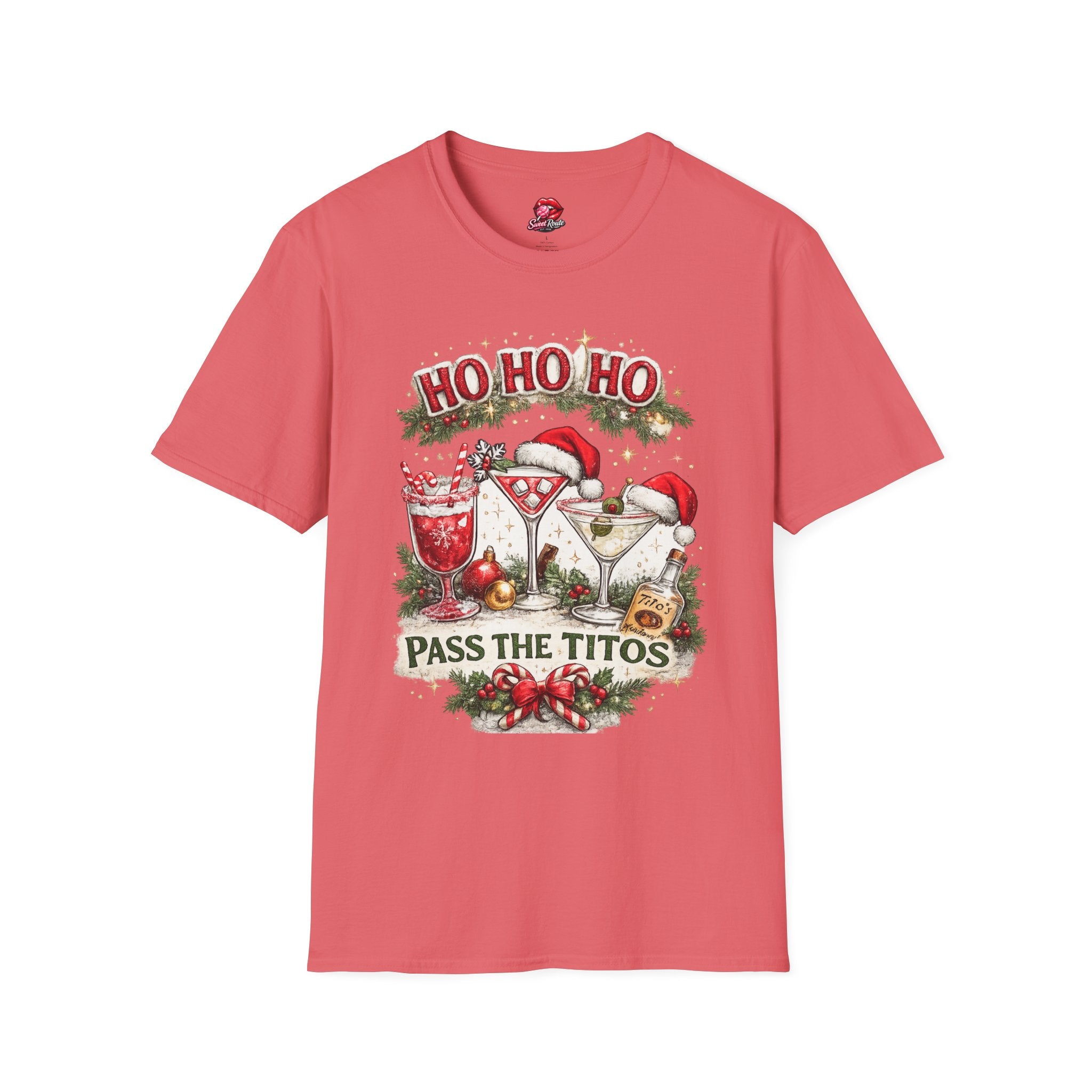 Ho Ho Ho Pass the Titos Christmas T-Shirt