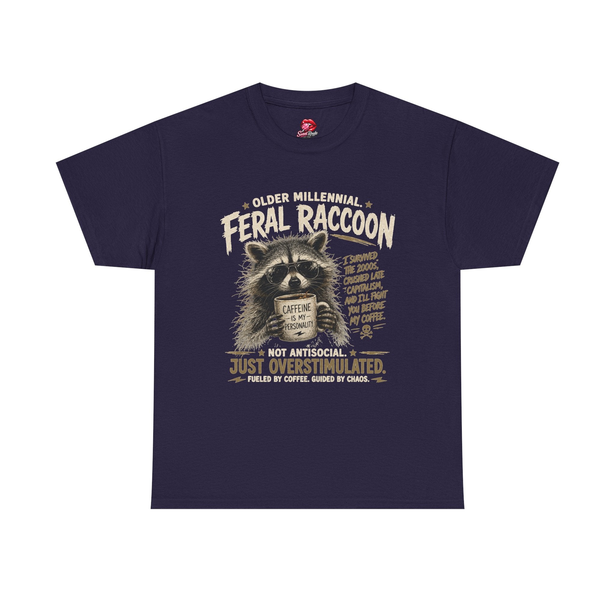 Feral Raccoon Coffee Mug Tee, T-Shirt