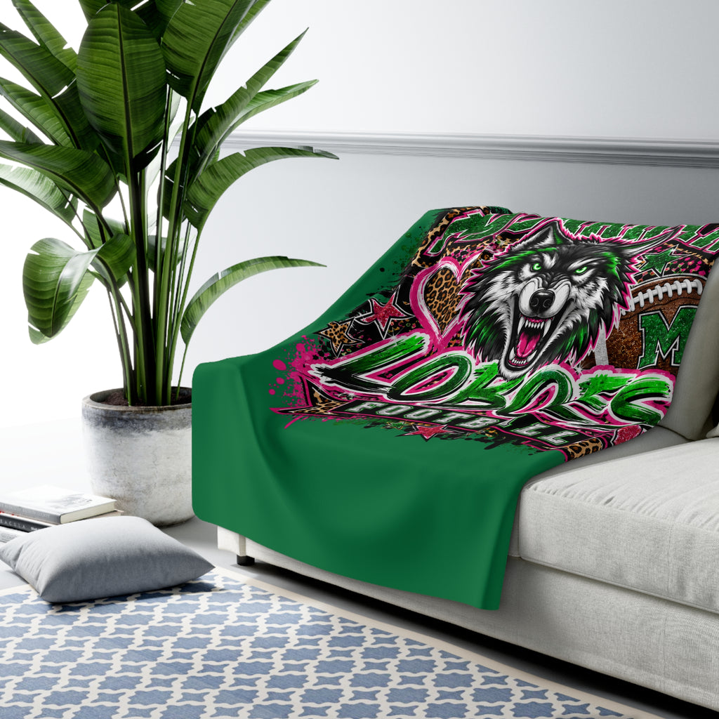 Monahans Loboes Football Sherpa Stadium Blanket