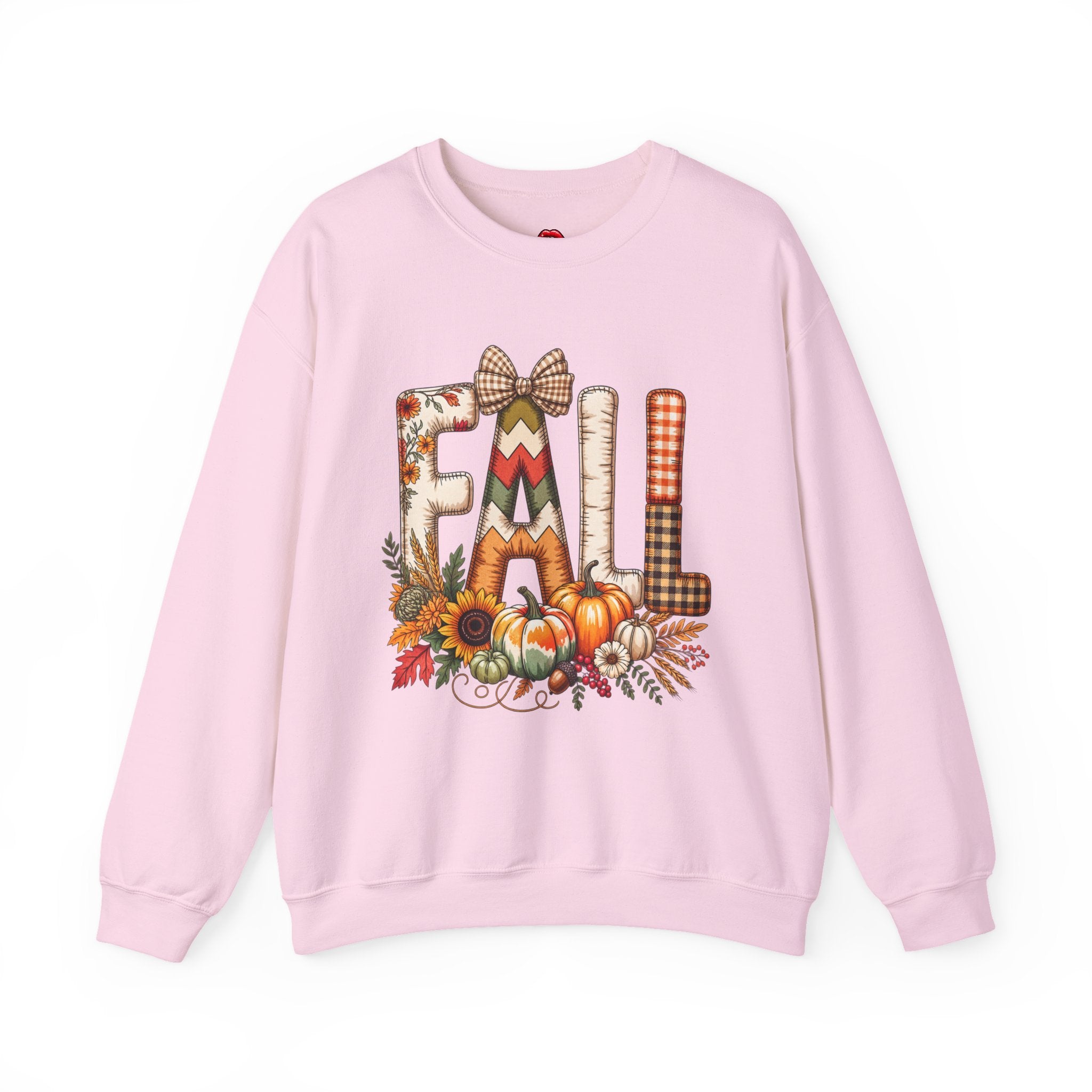 Autumn Pumpkins & Plaid Lettering Crewneck