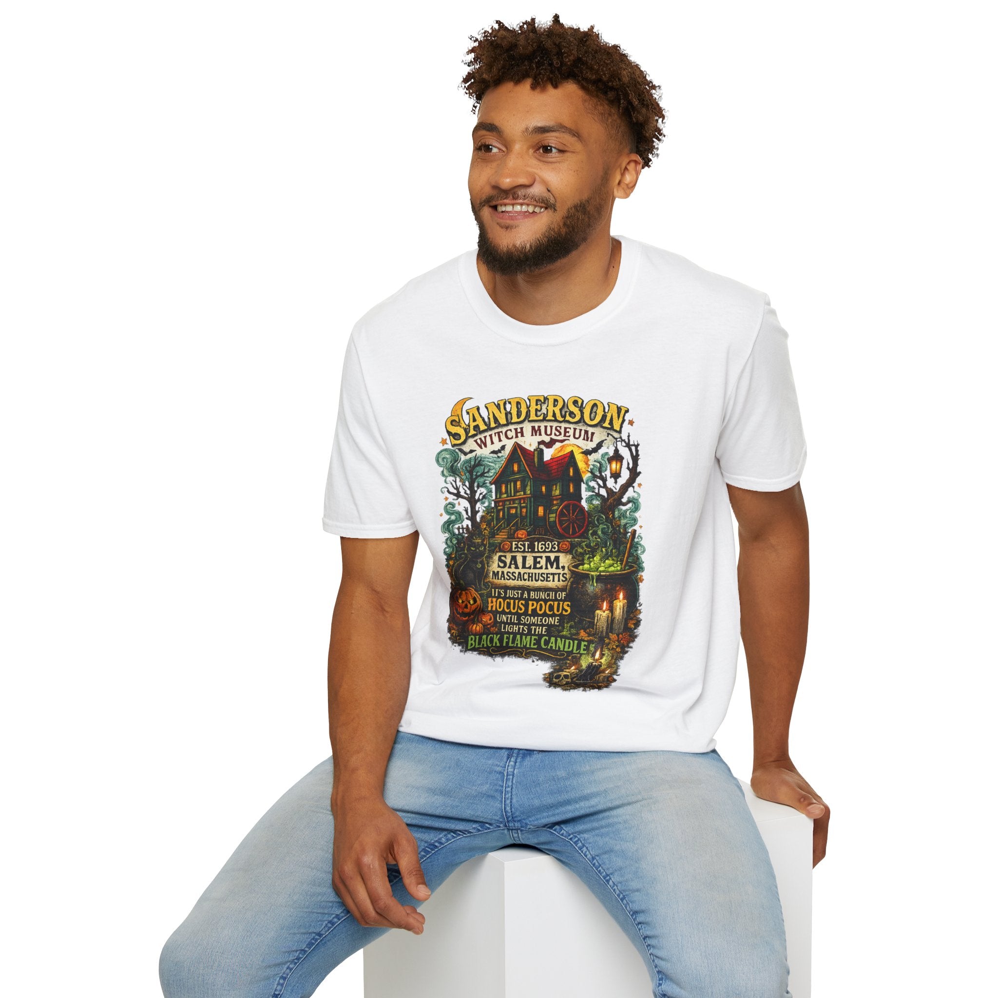 Sanderson Witch Museum Shirt | Vintage Salem Halloween T-Shirt | Witchy Halloween Graphic Tee | Retro Spooky Season Fall Shirt
