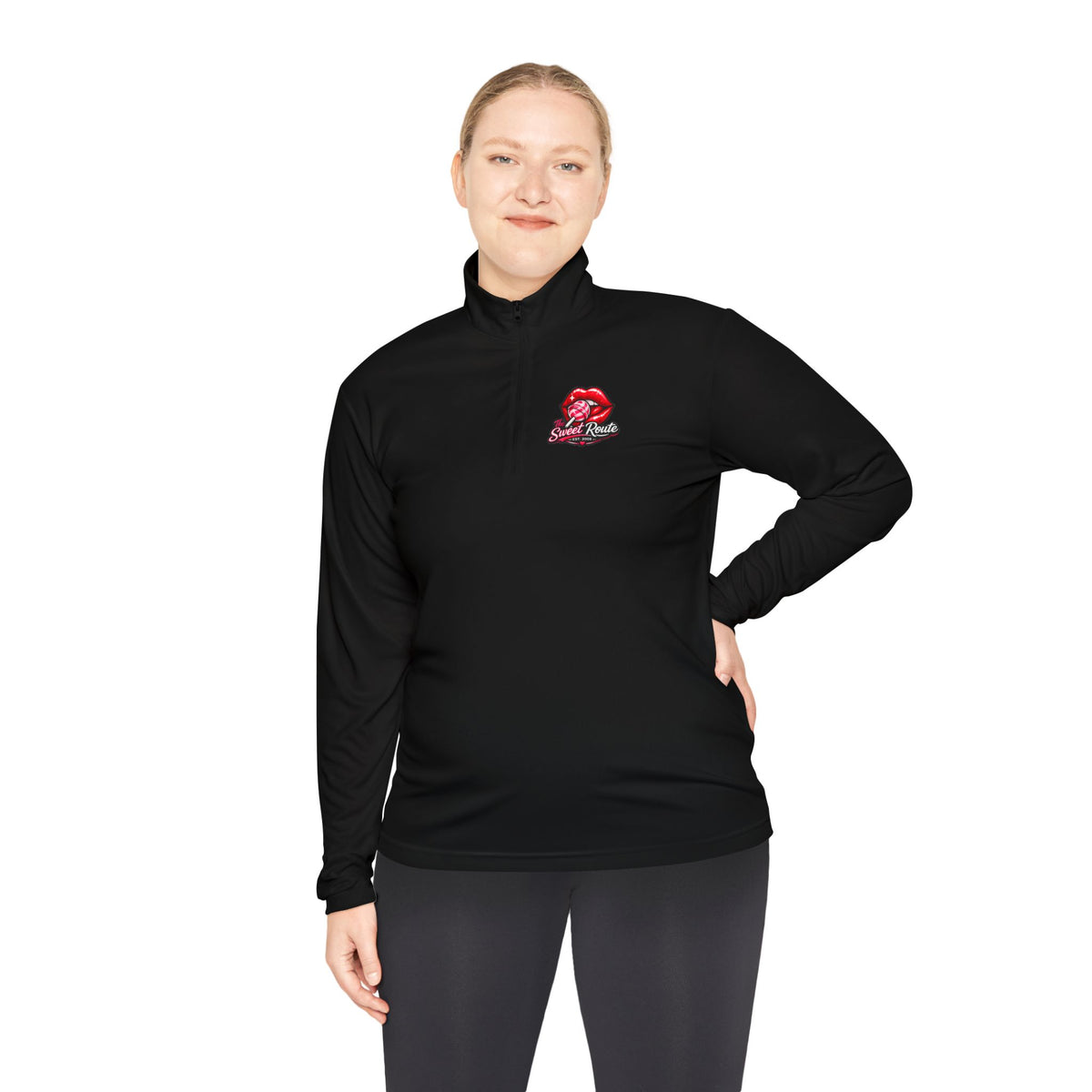 Sweet Route Logo Quarter-Zip Pullover