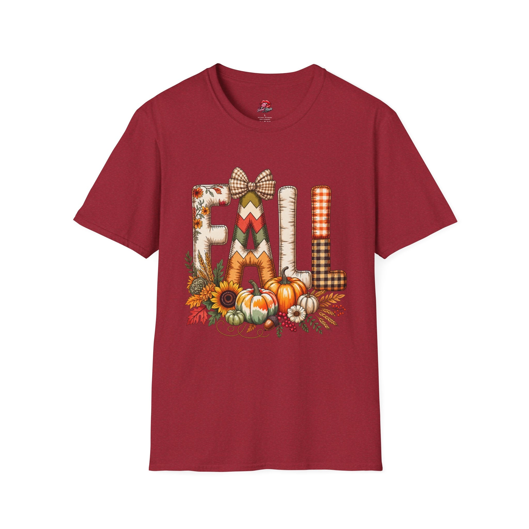 Pumpkin, Plaid & Floral Autumn Tee