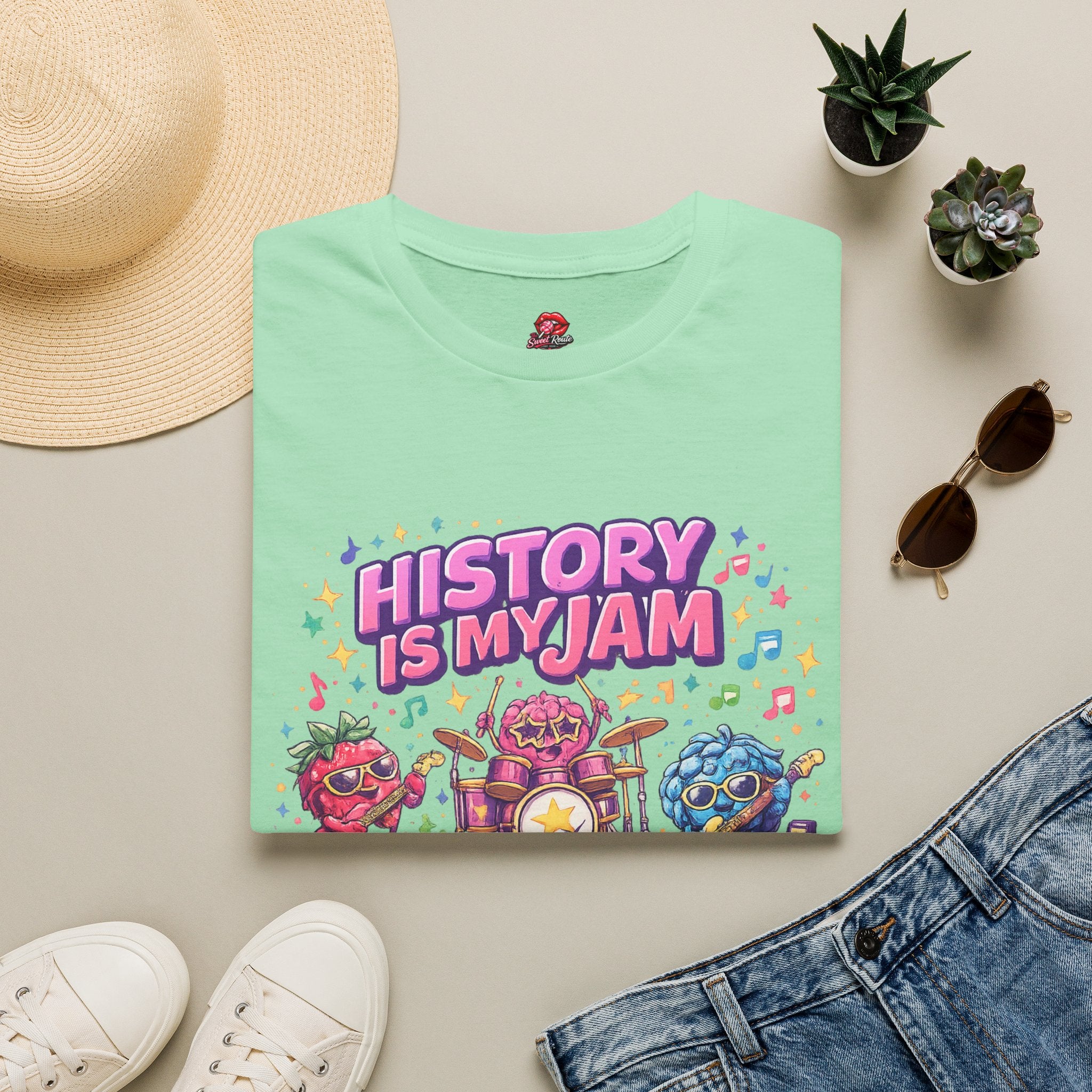 History Is My Jam Teacher T-Shirt | Retro History Teacher Graphic Tee | Cute Classroom Shirt | Back to School Gift for History Lovers