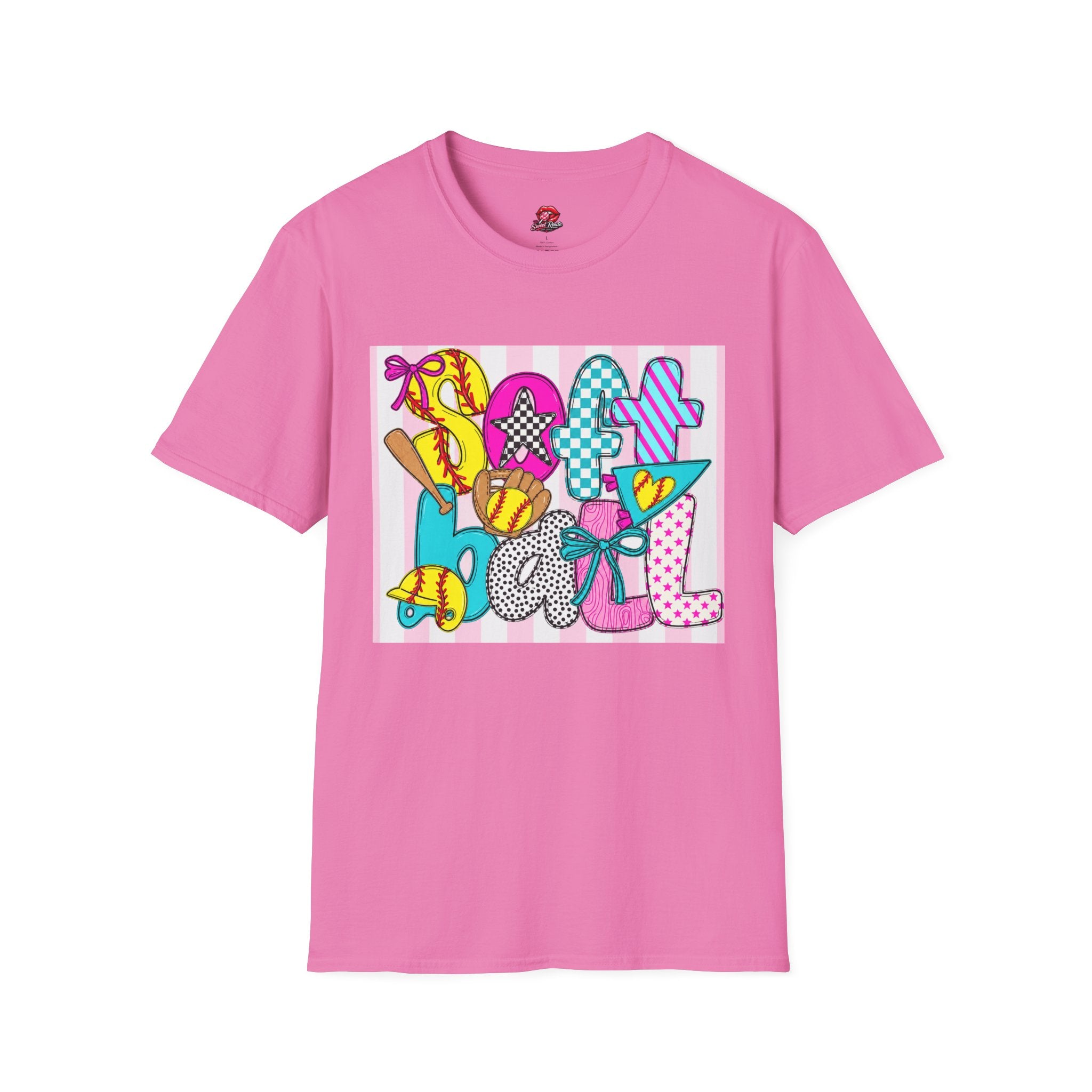Colorful Pop Art Softball Tee