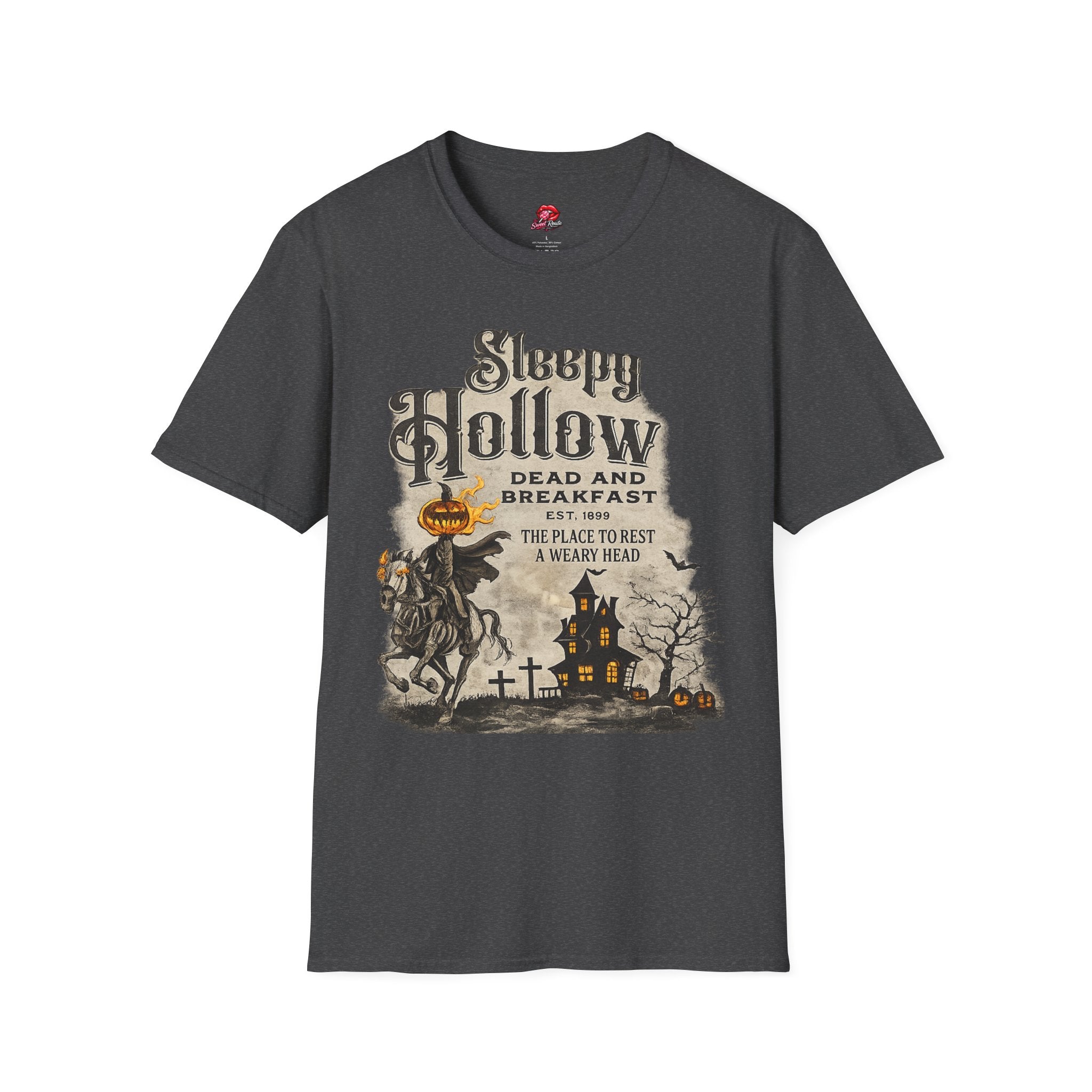 Sleepy Hollow Dead and Breakfast T-Shirt | Vintage Halloween Shirt | Haunted Inn Graphic Tee | Spooky Fall Shirt | Gothic Halloween Gift
