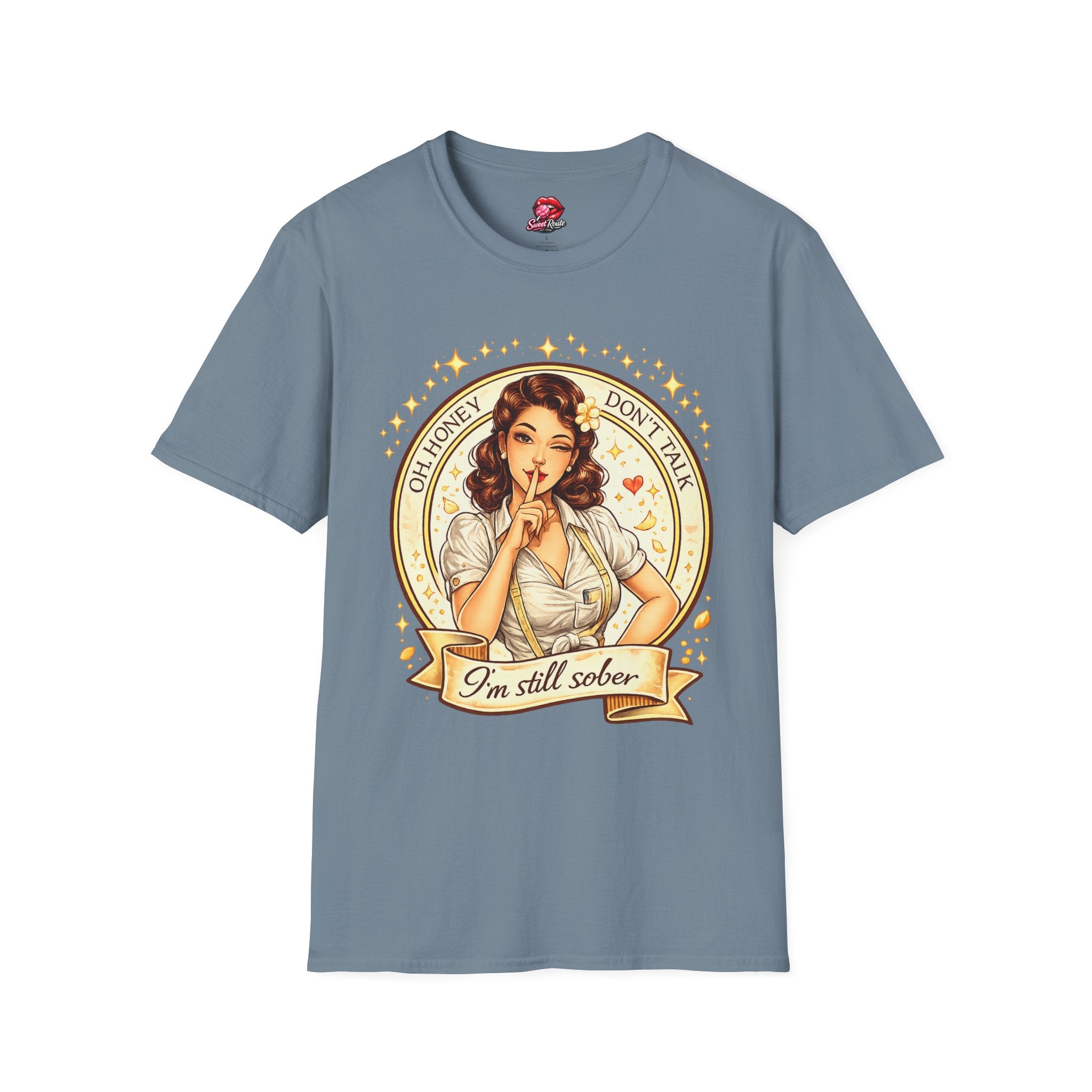 Oh Honey Don't Talk Retro Pinup Tee