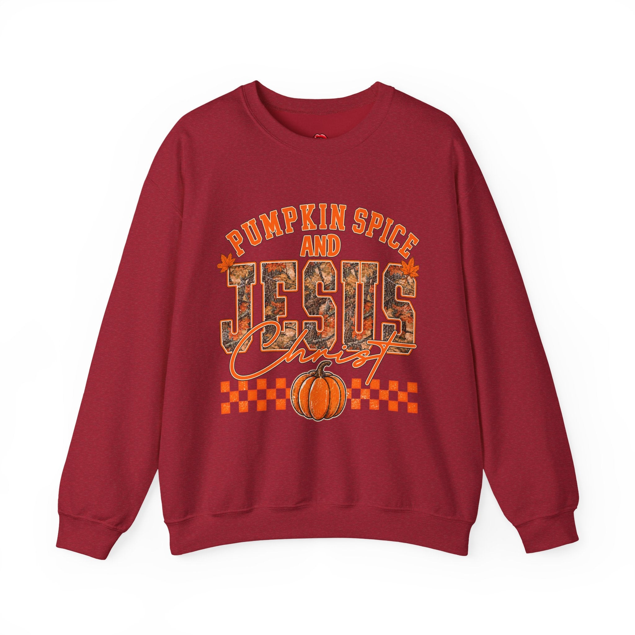 Pumpkin Spice and Jesus Crewneck Sweatshirt — Fall Christian Graphic Pullover