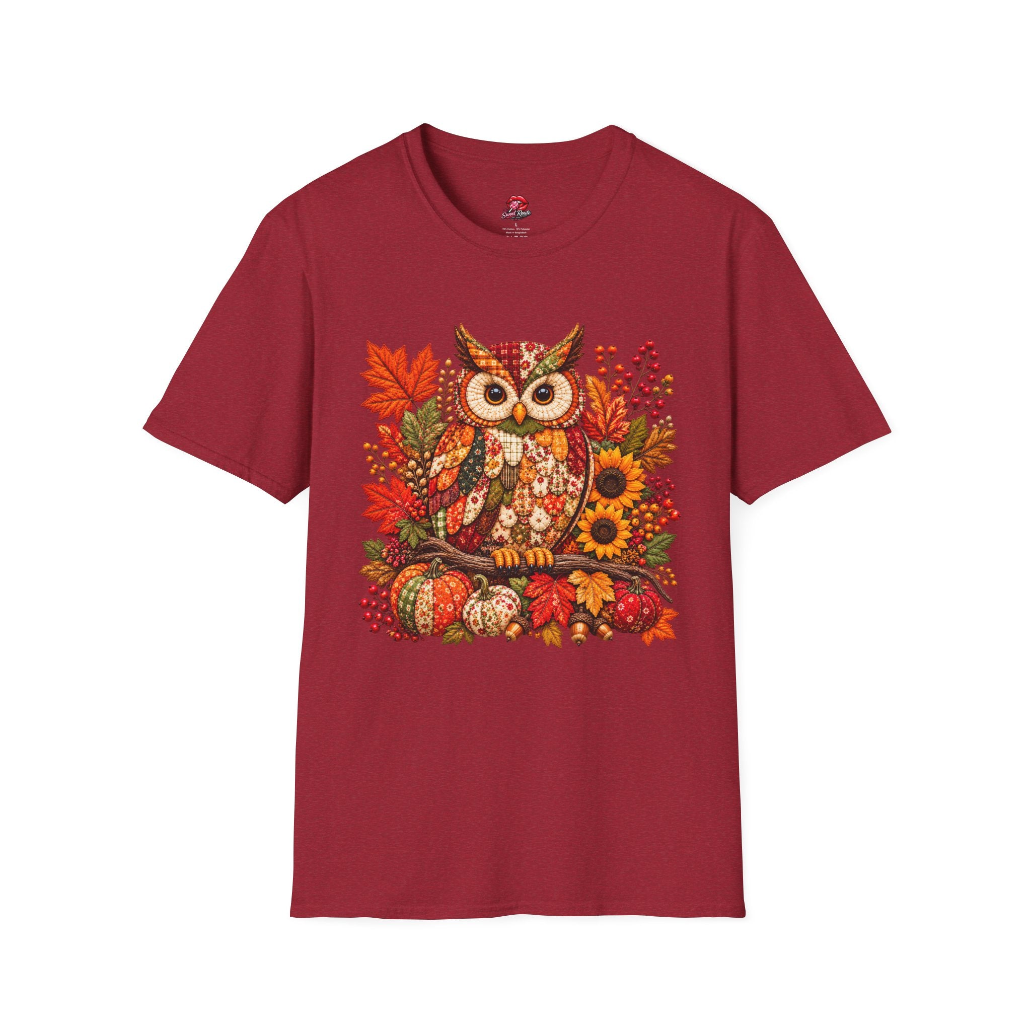 Quilted Style Autumn Owl T-Shirt