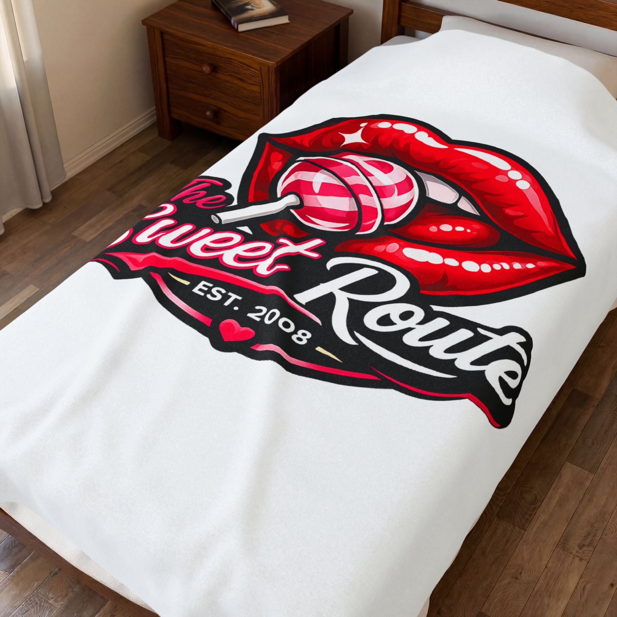 Sweet Route Logo Velveteen Plush Blanket