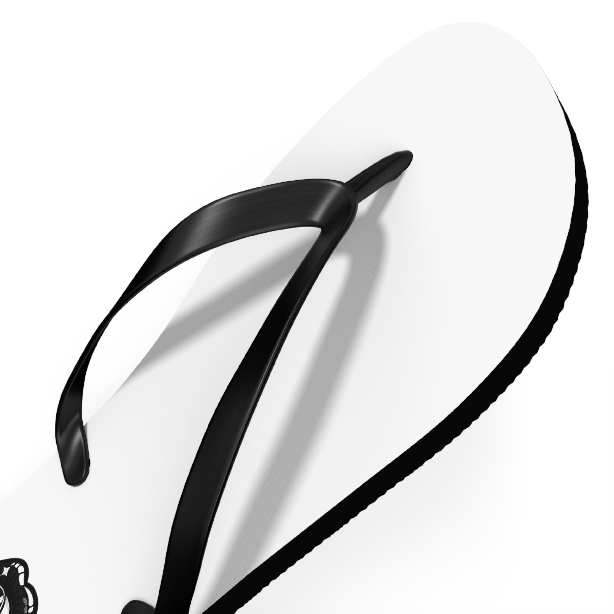 White and Black Sweet Route Logo Summer Beach Sandals