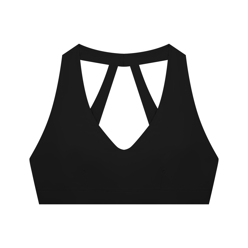 Sweet Route Women's Halter Cropped Sports Bra