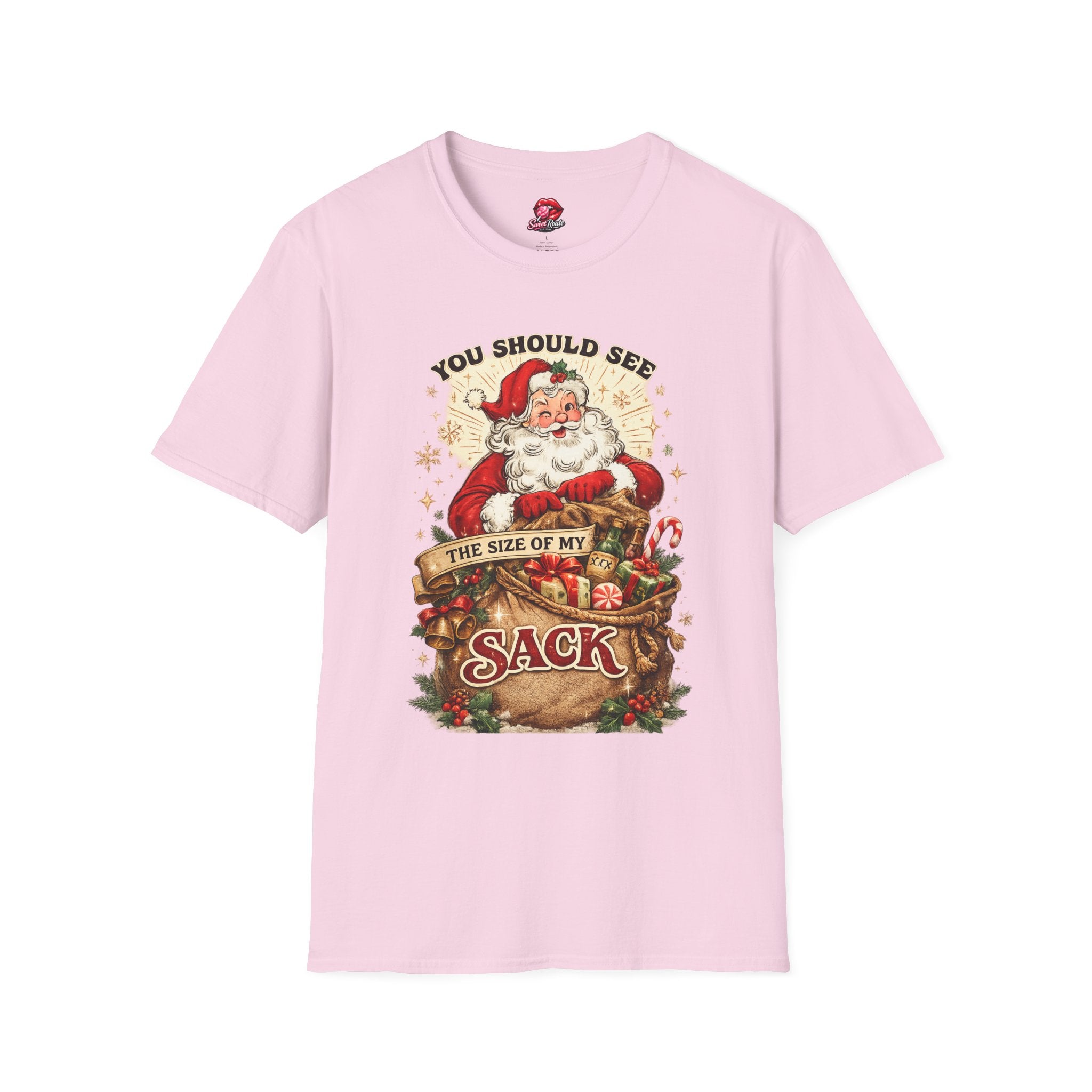 Vintage Santa You Should See The Size Of My Sack Christmas Tee