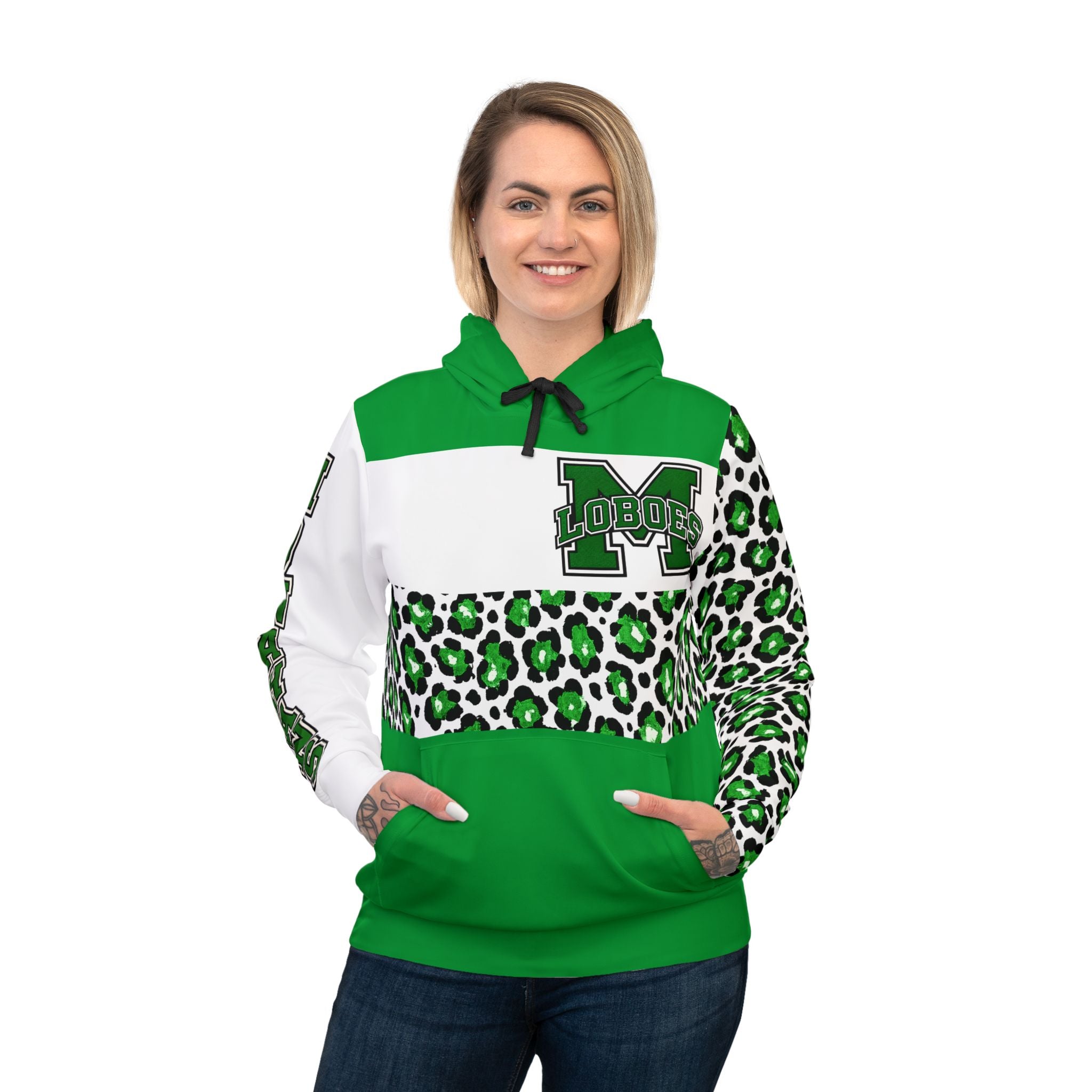 Lobos Green Leopard Athletic Hoodie