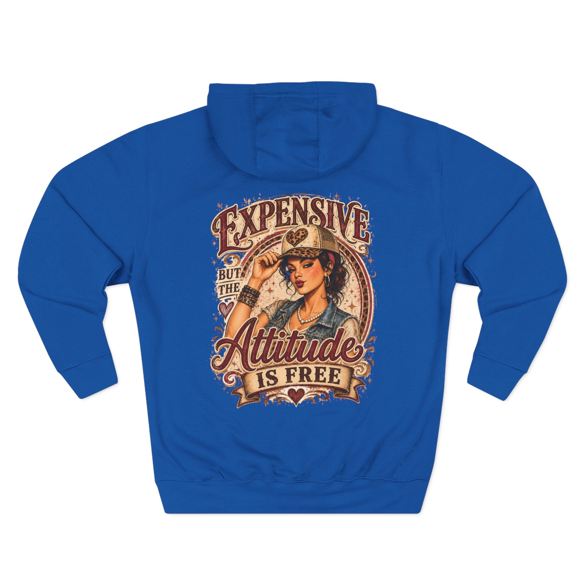 Attitude Is Free Vintage Cowgirl Hoodie