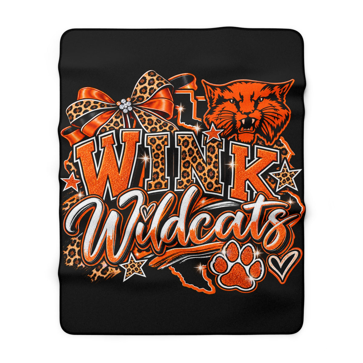 Wink Wildcats Sherpa Fleece Blanket
