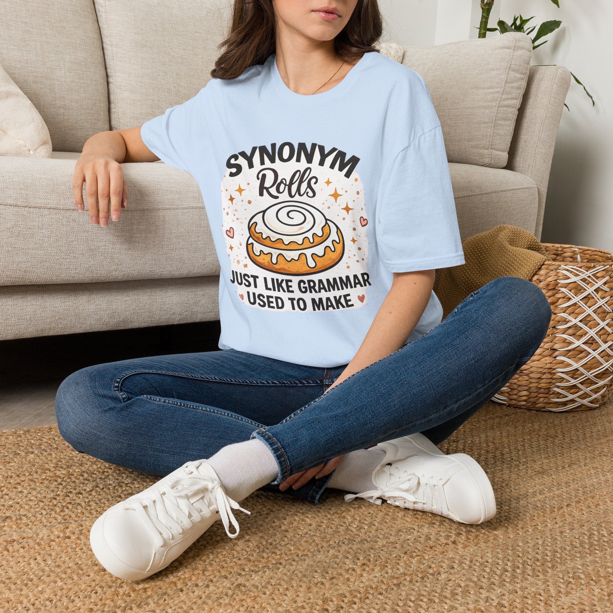 Synonym Rolls Teacher T-Shirt | Funny English Teacher Shirt | Grammar Pun Tee | ELA Teacher Gift | Back to School Graphic Tee