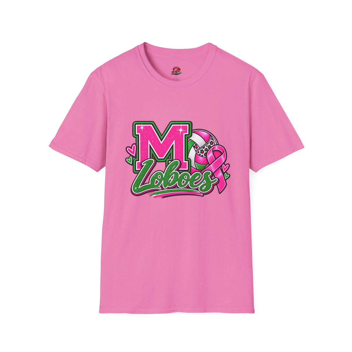 Loboes Pink Ribbon Volleyball T-Shirt
