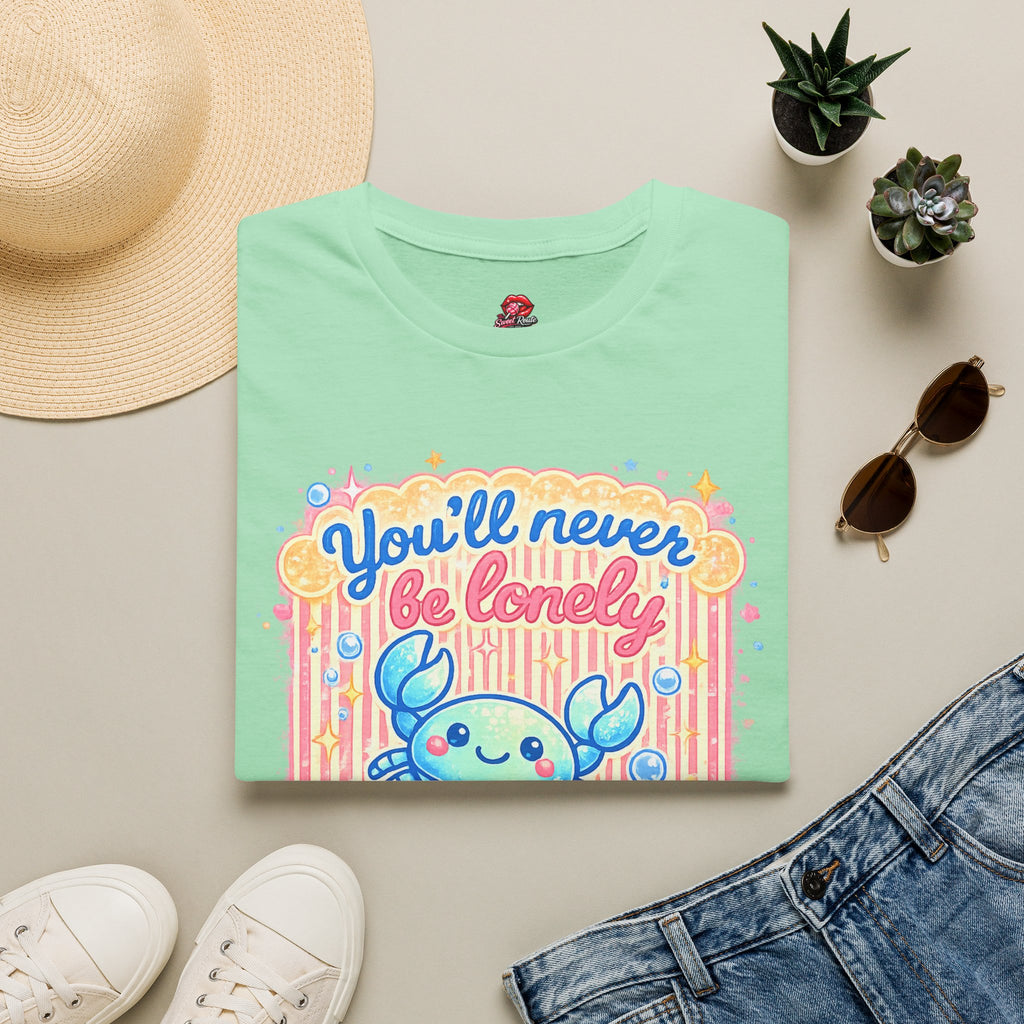 You'll Never Be Lonely Crab T-Shirt — Cute Kawaii Crab Graphic Tee