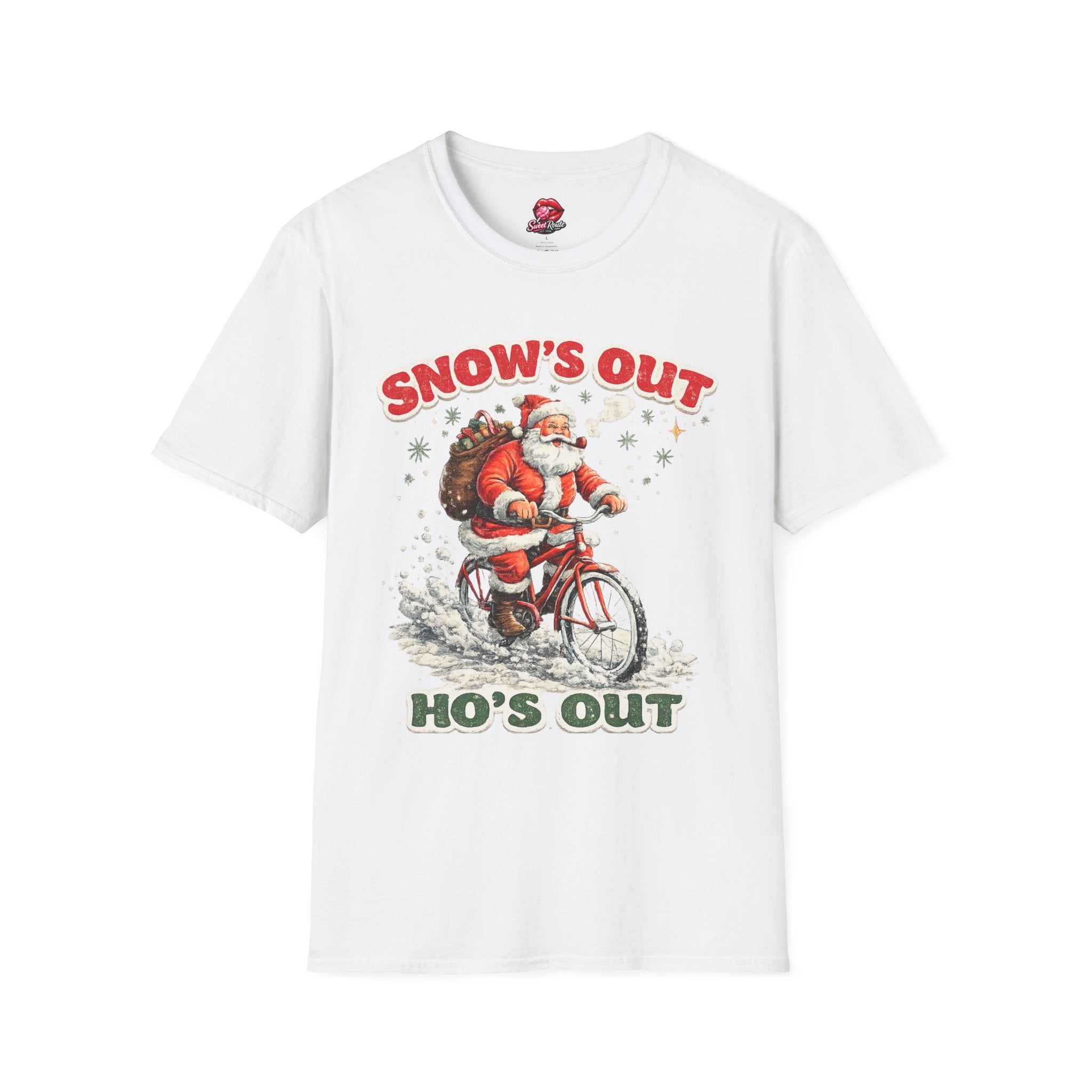 Snow's Out Santa Christmas Holiday Graphic Tee