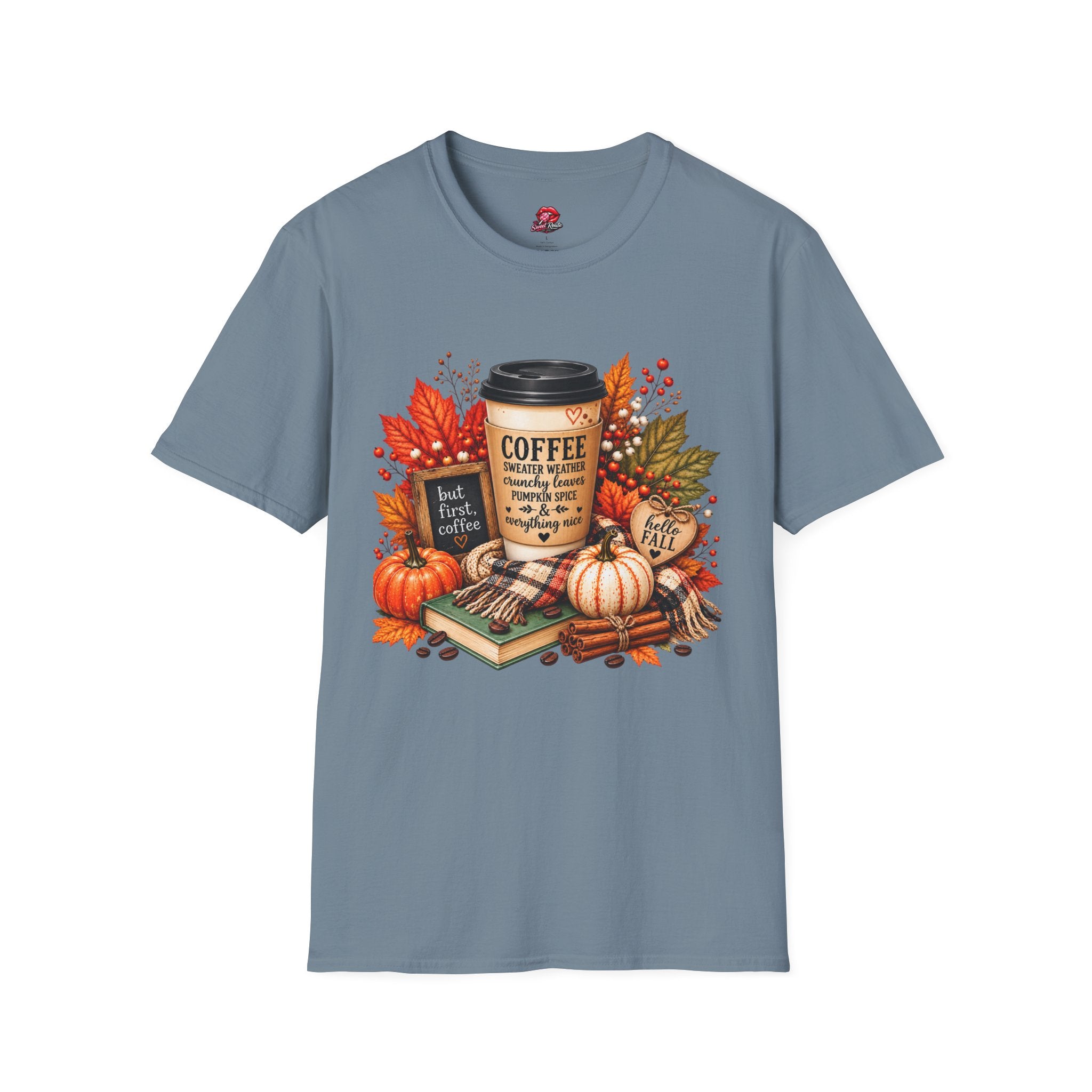 Pumpkin Spice Autumn Coffee Graphic Tee