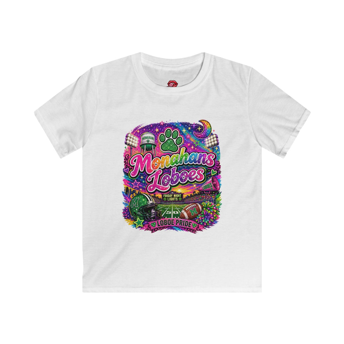 Monahans Loboes Colorful School Spirit Kids Shirt