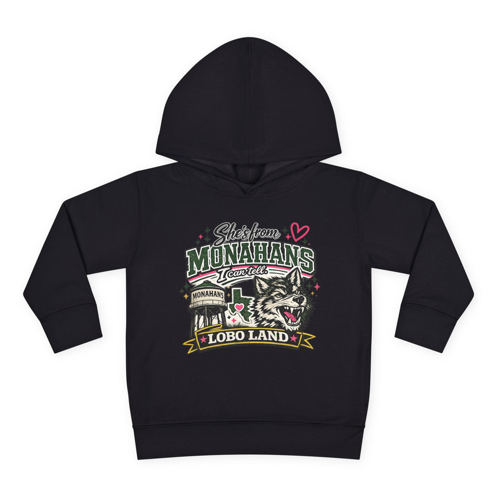 Vintage Worn Toddler Hoodie  Monahans Lobo Land