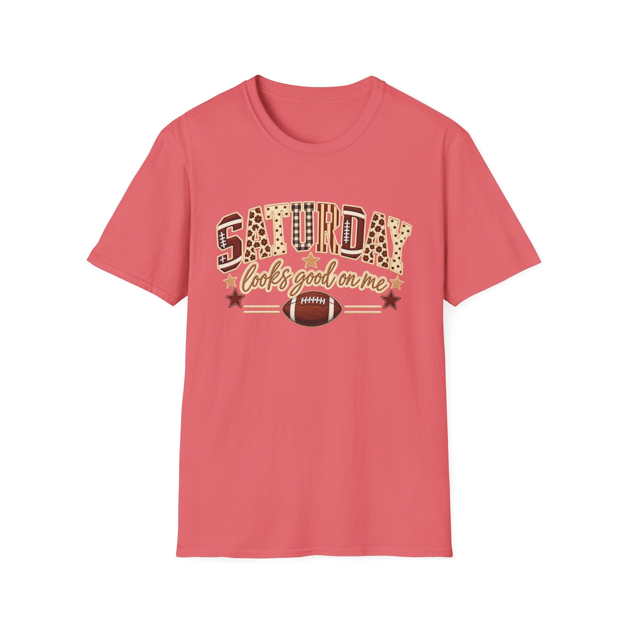 Saturday Looks Good On Me Football T-Shirt