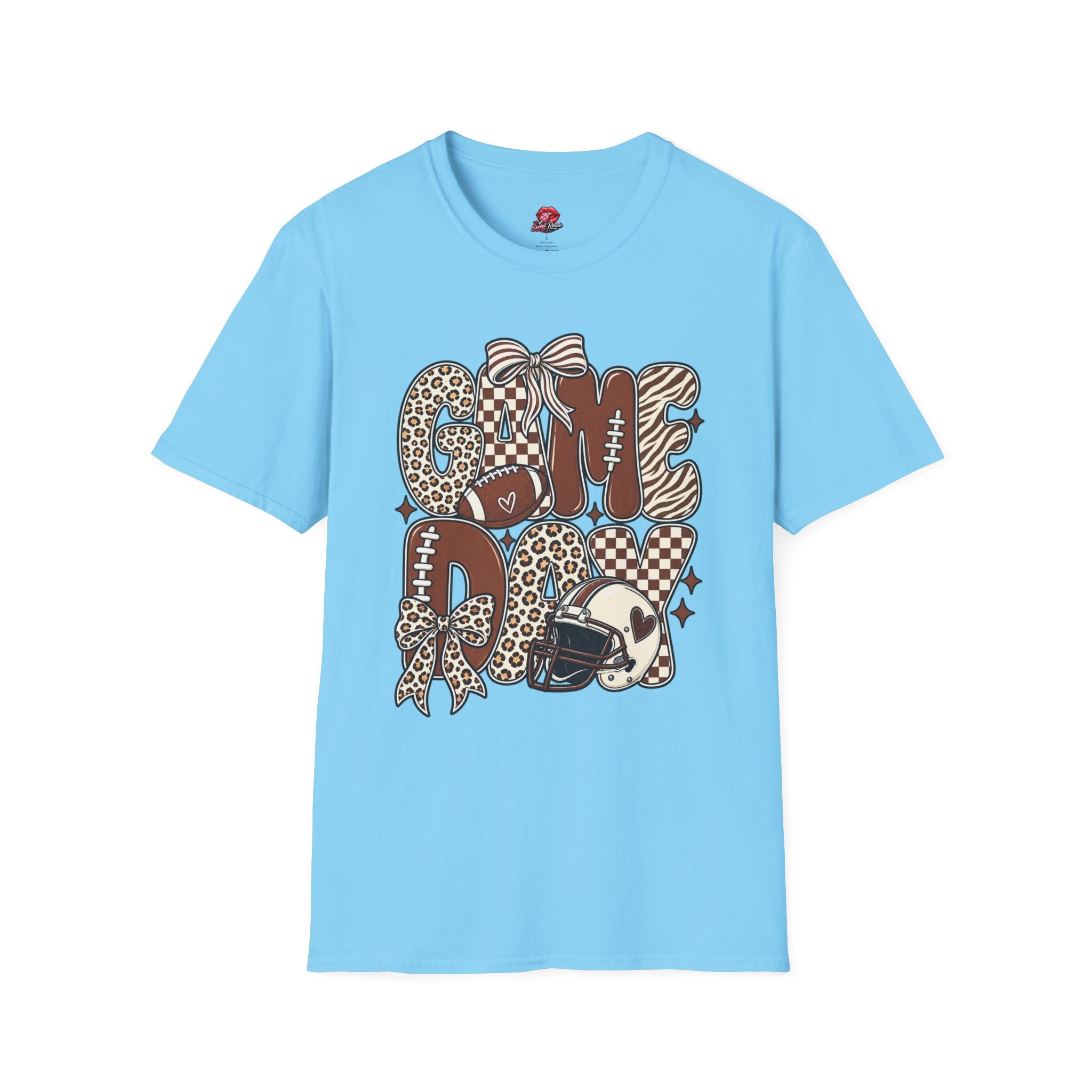 Leopard & Zebra Football Game Day Tee