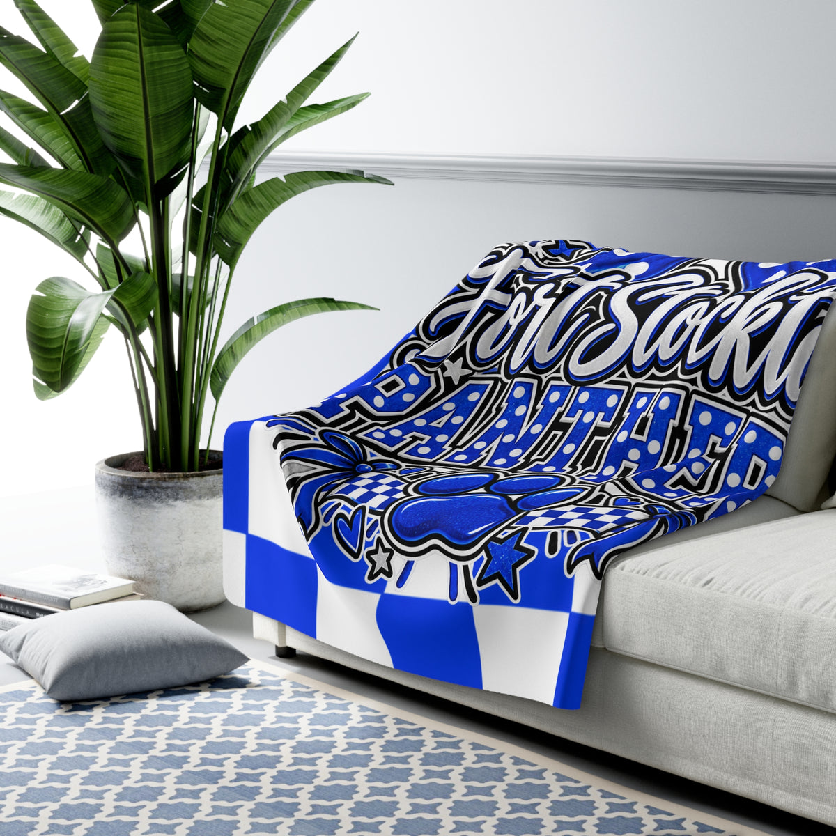 Fort Stockton Panthers Sherpa Fleece Blanket