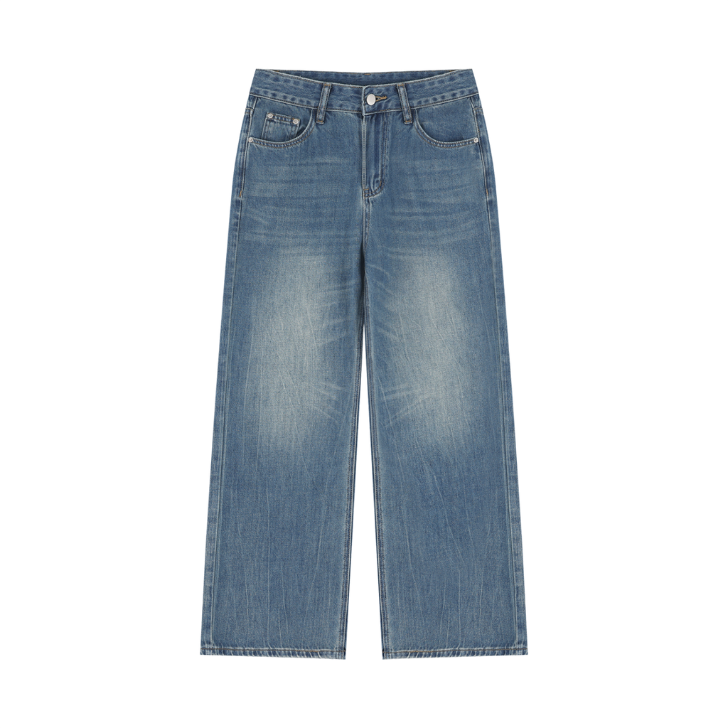 Sweet Route Women’s Vintage Wash Wide Leg Jeans