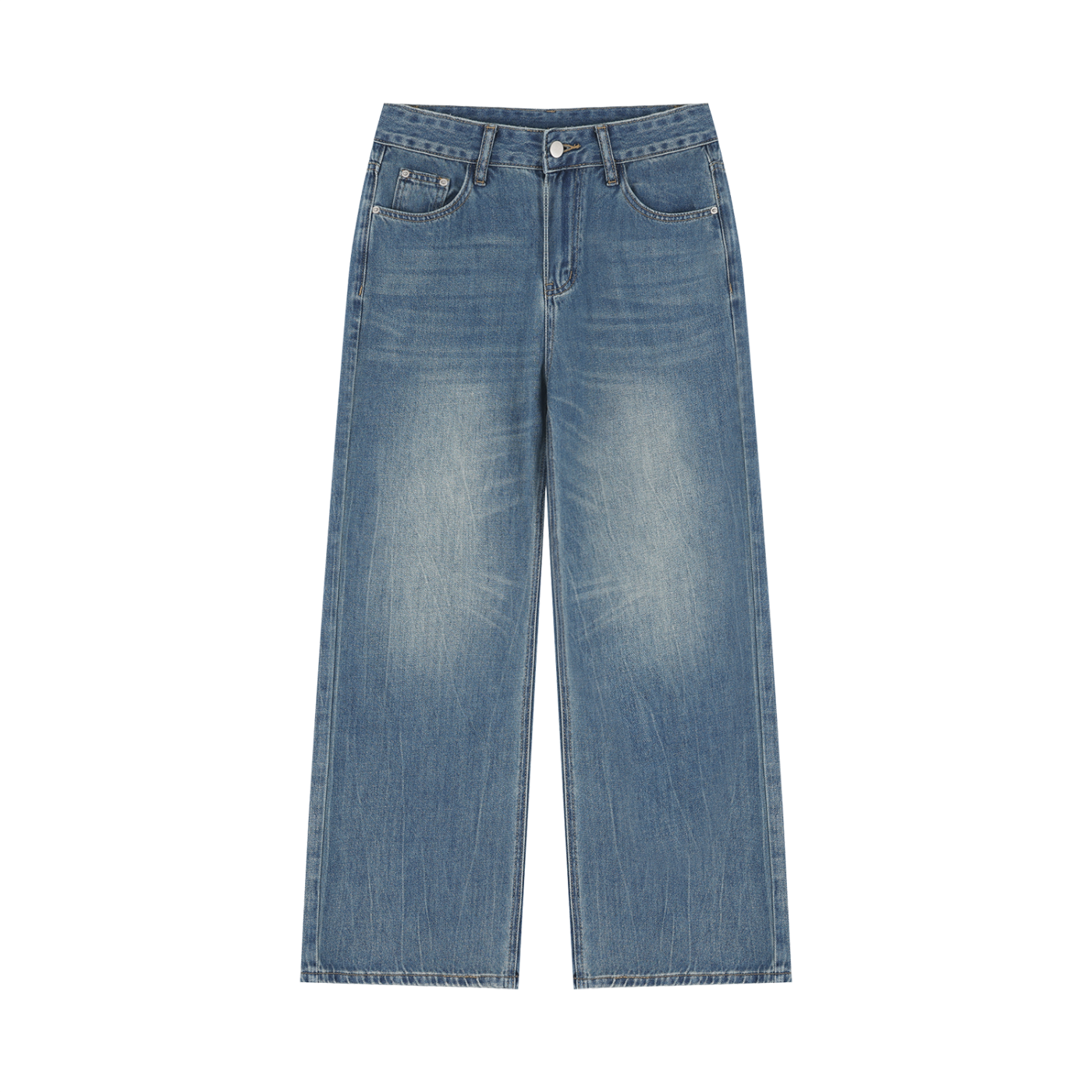 Sweet Route Women’s Vintage Wash Wide Leg Jeans