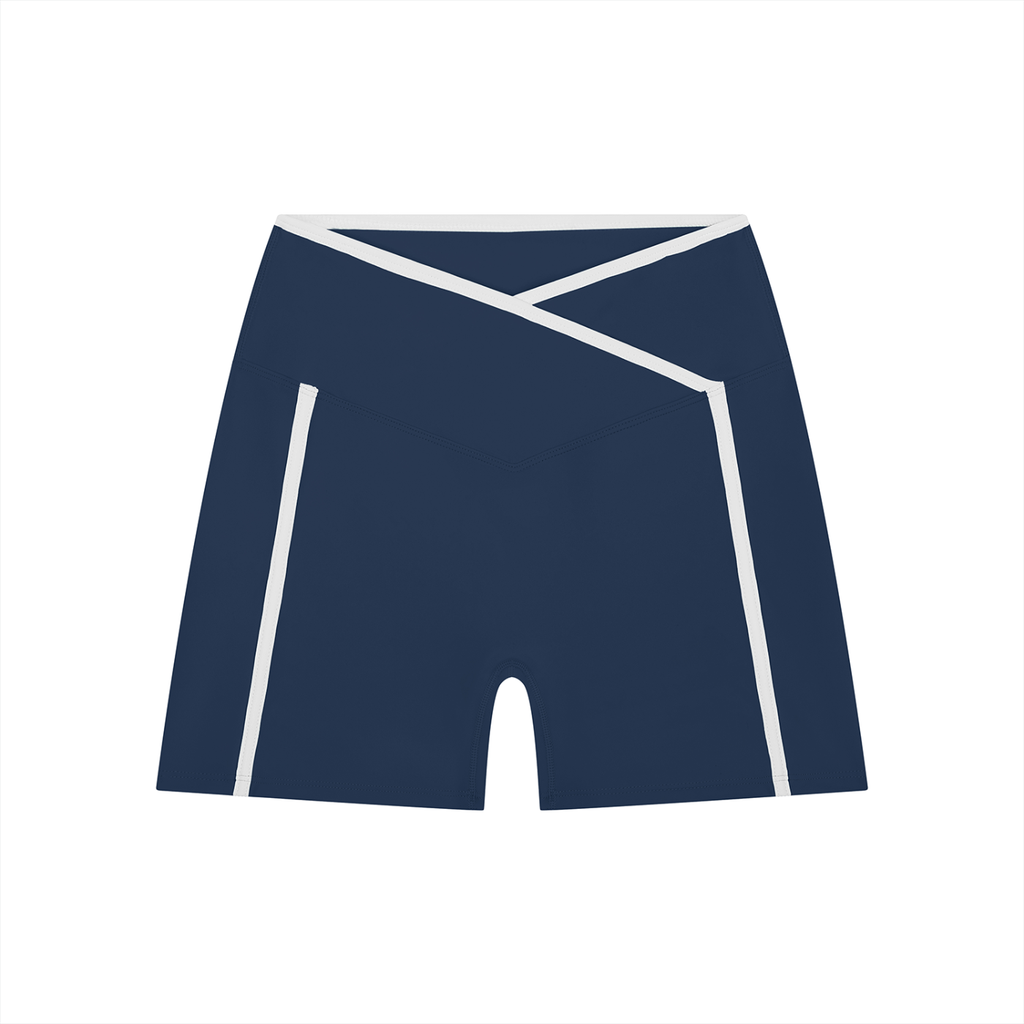 Sweet Route Women’s High Rise Color Block Yoga Shorts