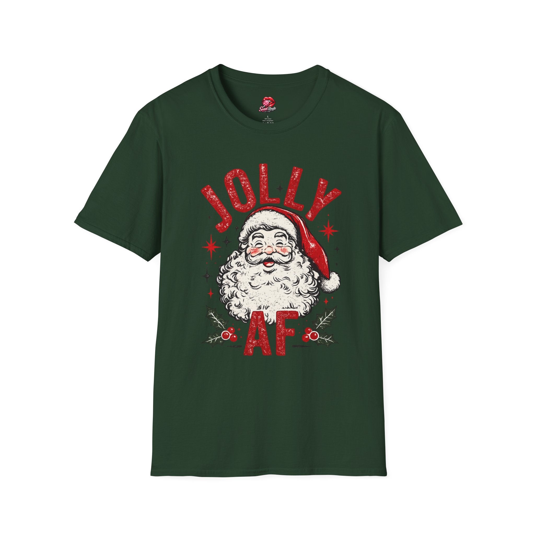 Jolly Santa Face Christmas T-Shirt