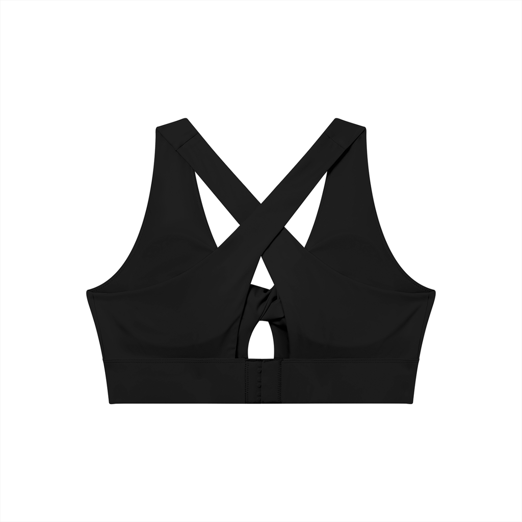 Sweet Route Women's Twist Front V-Neck Sports Bra