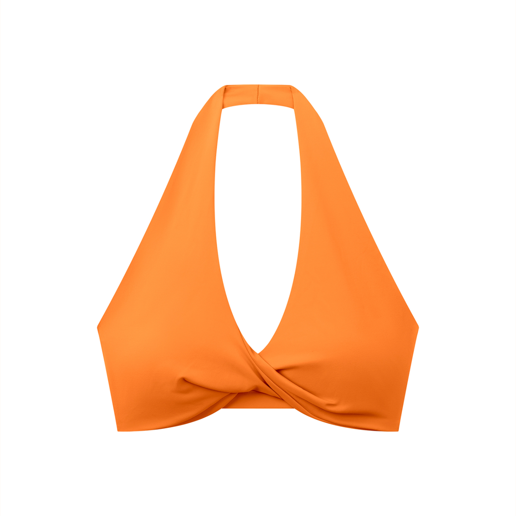 Sweet Route Women's Pleated Halter Sports Bra