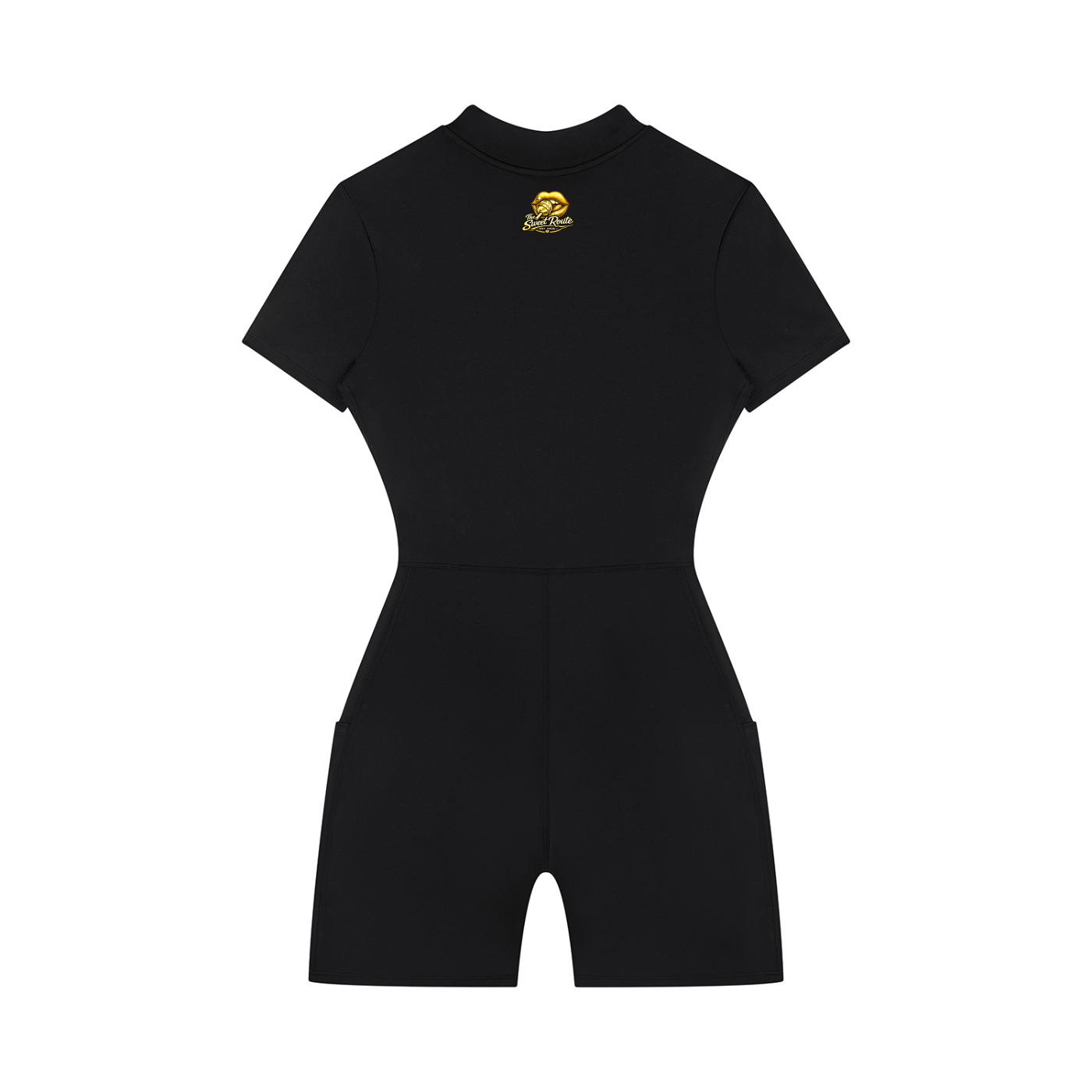 Women's Quarter-Zip Short Sleeve Romper