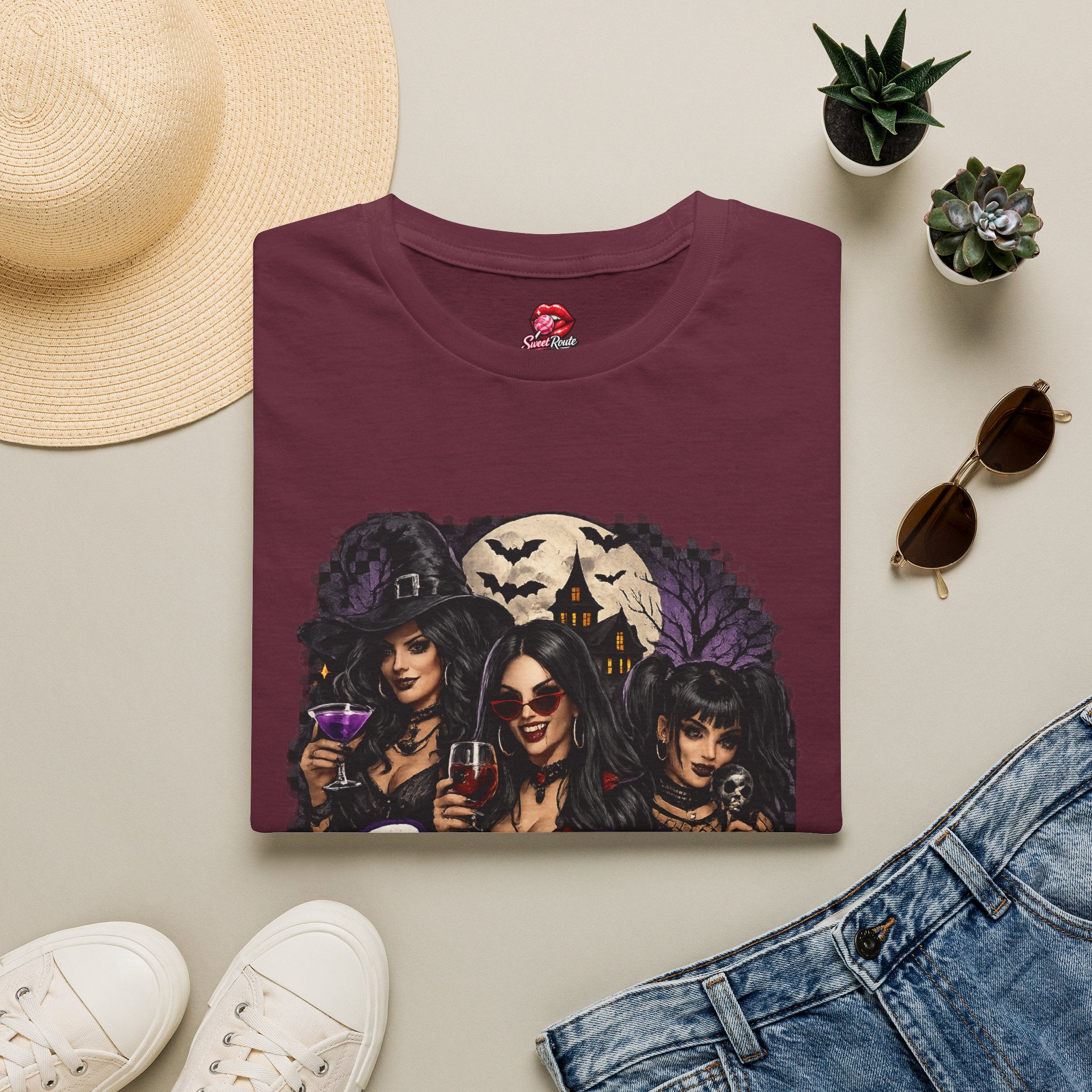 Girls Trip Witch Ladies Halloween T-Shirt | Funny Witch Squad Tee | Halloween Best Friends Shirt | Spooky Girls Weekend | Witchy Graphic Tee