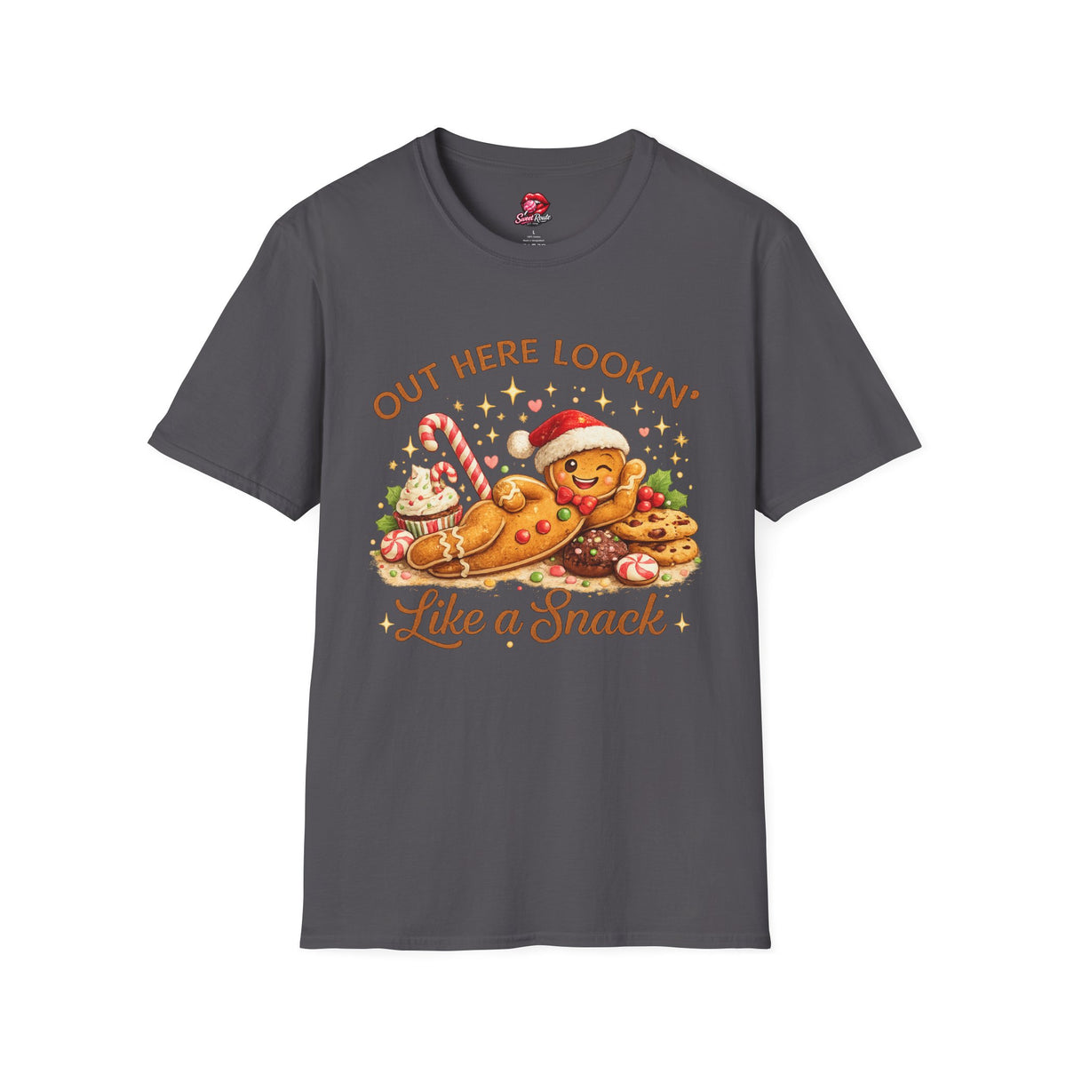 Gingerbread Cookie Santa Hat T-Shirt