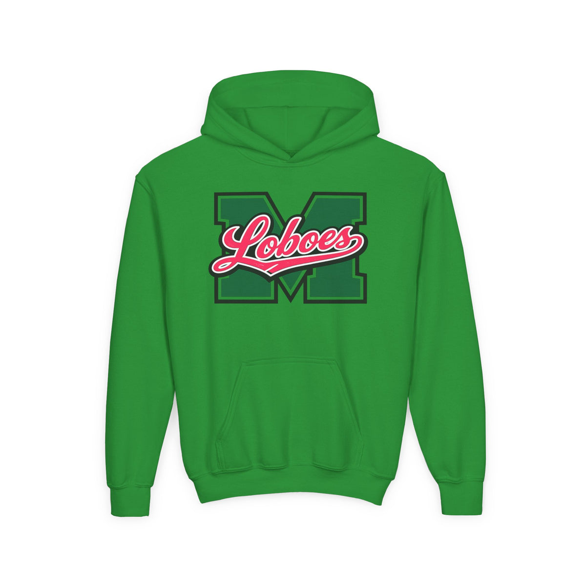 Youth Loboes M Letter Hoodie — Kids School Spirit Sweatshirt