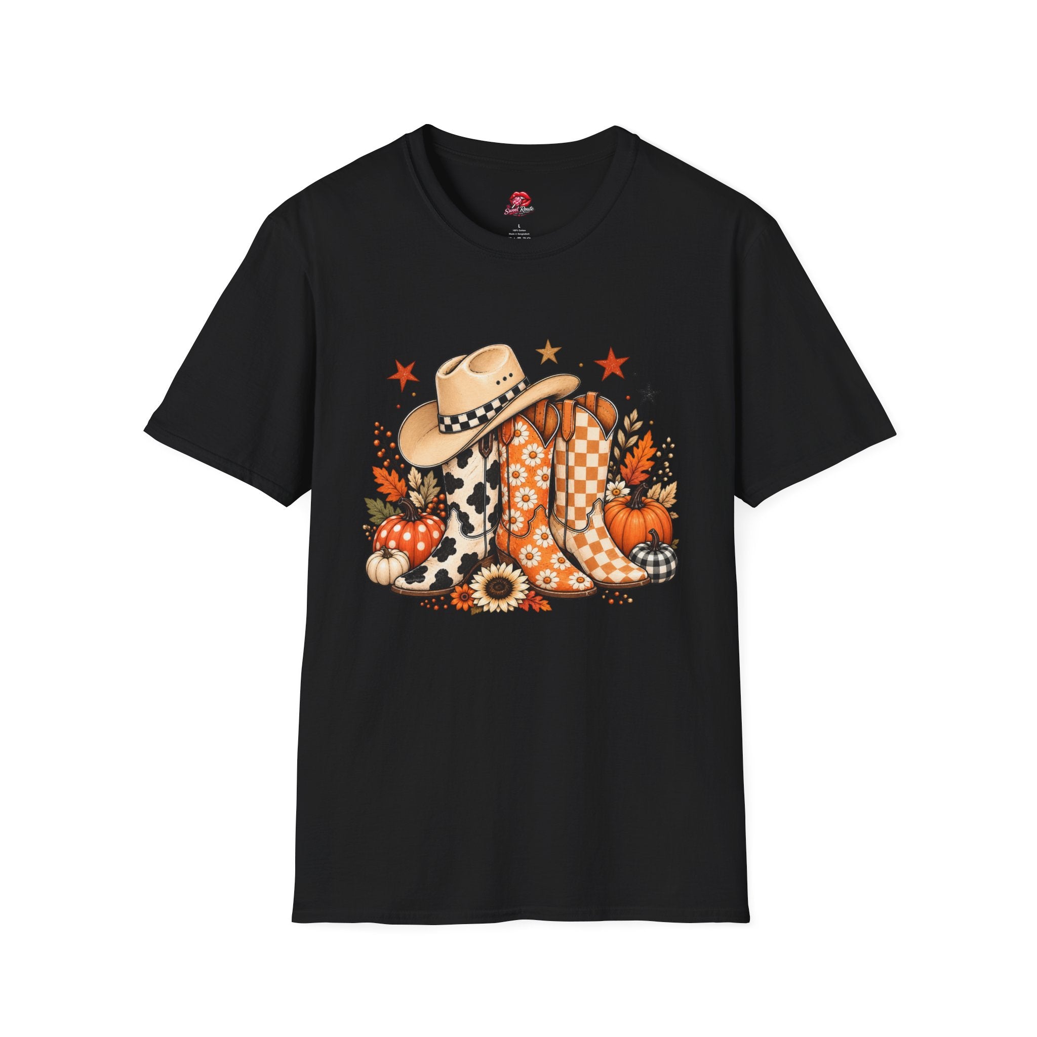 Cowgirl Boots & Cowboy Fall Hat T‑Shirt
